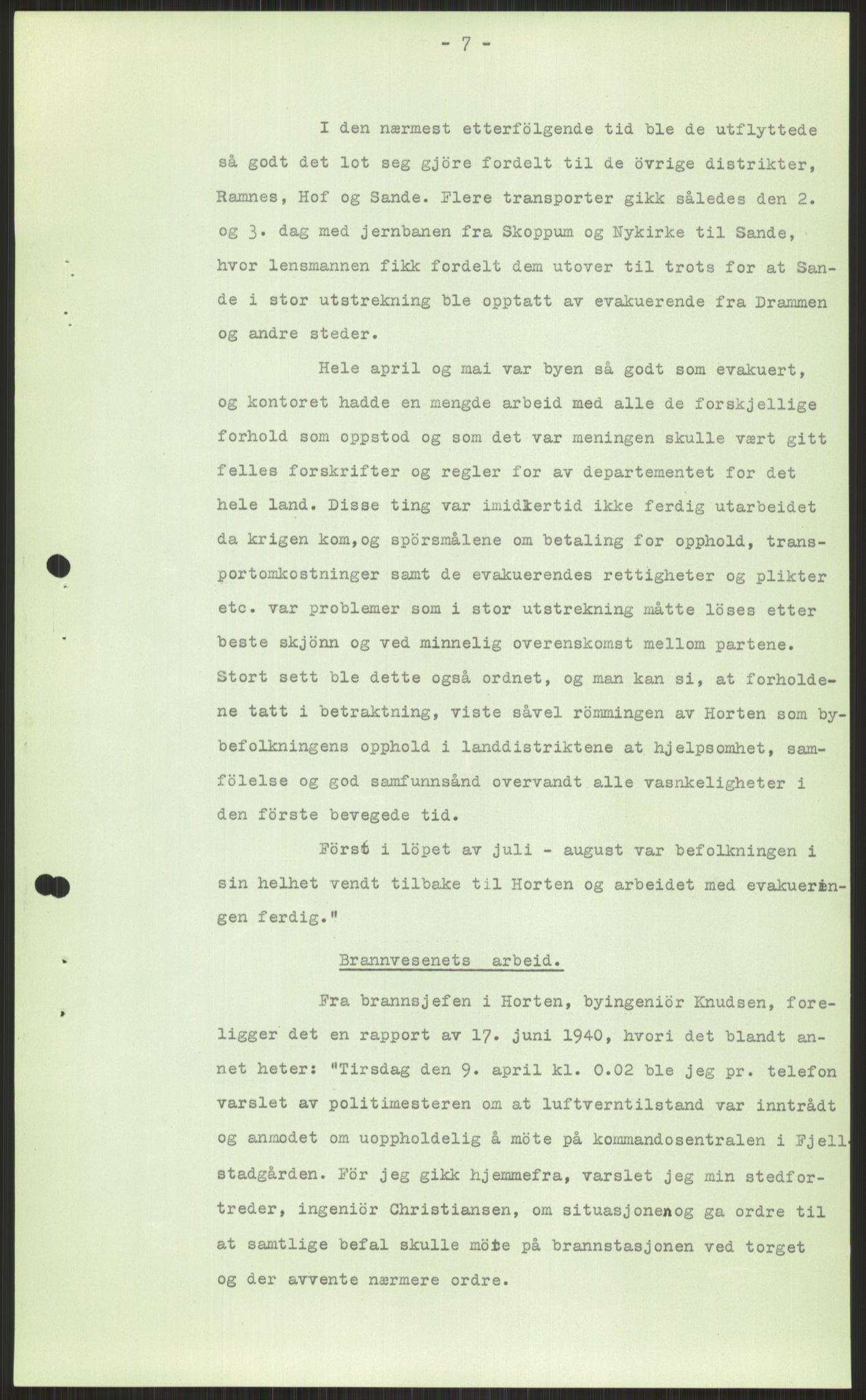 Forsvaret, Forsvarets krigshistoriske avdeling, AV/RA-RAFA-2017/Y/Ya/L0014: II-C-11-31 - Fylkesmenn.  Rapporter om krigsbegivenhetene 1940., 1940, p. 552