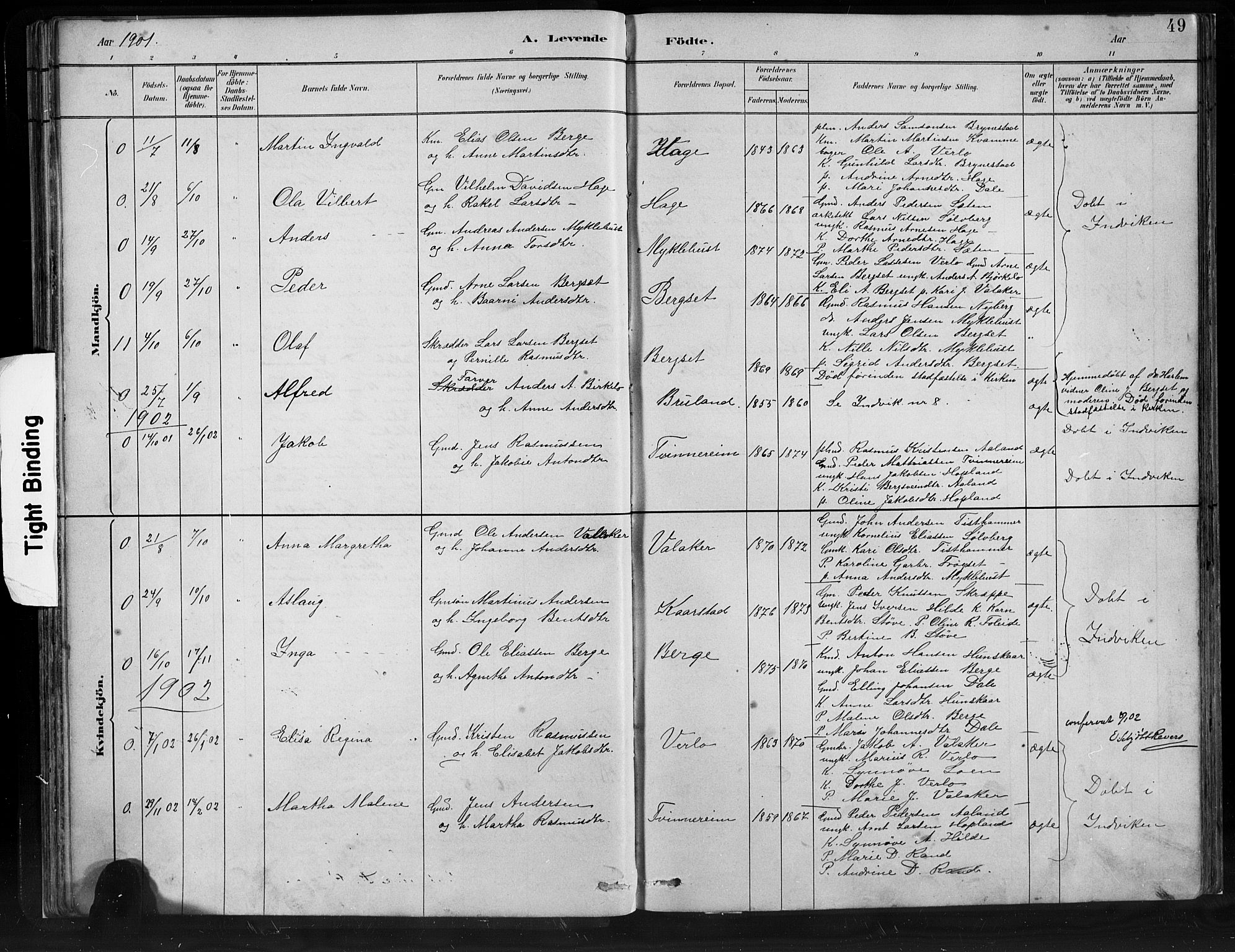 Innvik sokneprestembete, SAB/A-80501: Parish register (copy) no. C 3, 1883-1911, p. 49