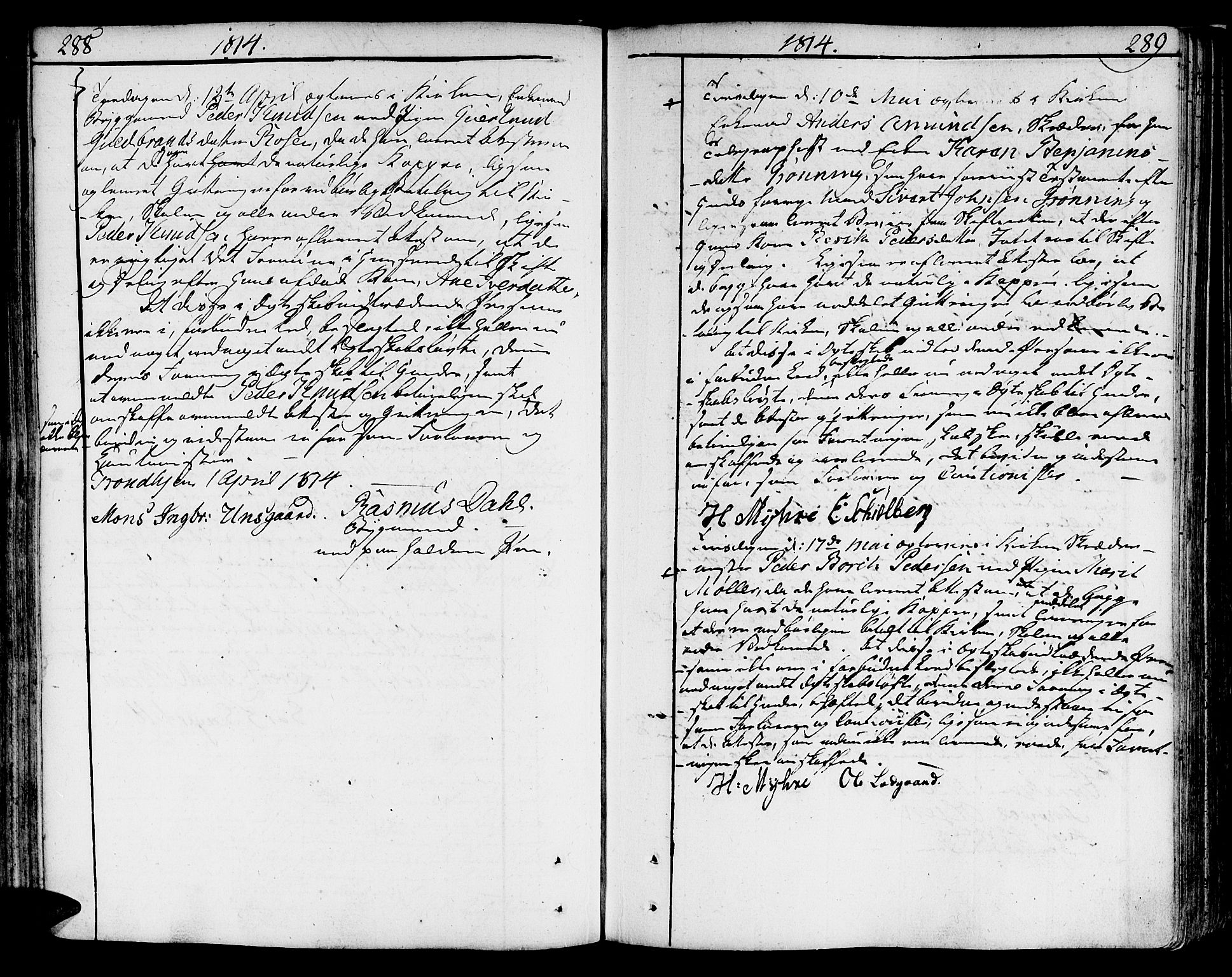 Ministerialprotokoller, klokkerbøker og fødselsregistre - Sør-Trøndelag, SAT/A-1456/602/L0105: Parish register (official) no. 602A03, 1774-1814, p. 288-289