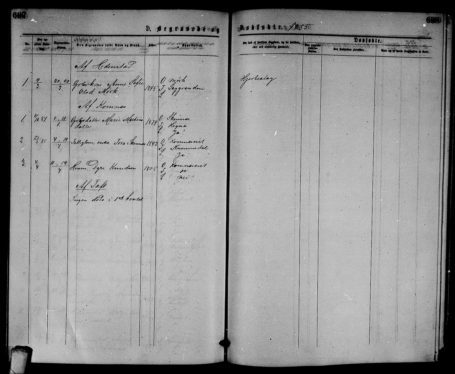 Sandsvær kirkebøker, AV/SAKO-A-244/G/Gb/L0001: Parish register (copy) no. II 1, 1874-1885, p. 697-698