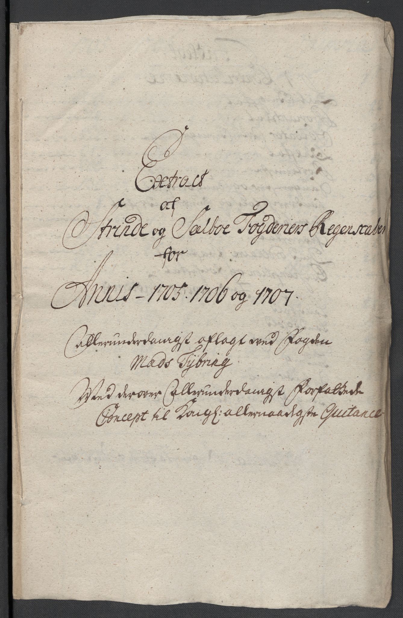 Rentekammeret inntil 1814, Reviderte regnskaper, Fogderegnskap, AV/RA-EA-4092/R61/L4110: Fogderegnskap Strinda og Selbu, 1707-1708, p. 199