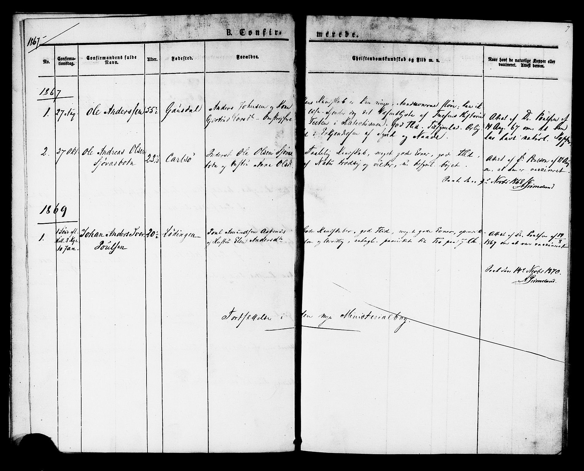 Ministerialprotokoller, klokkerbøker og fødselsregistre - Sør-Trøndelag, SAT/A-1456/624/L0481: Parish register (official) no. 624A02, 1841-1869, p. 7