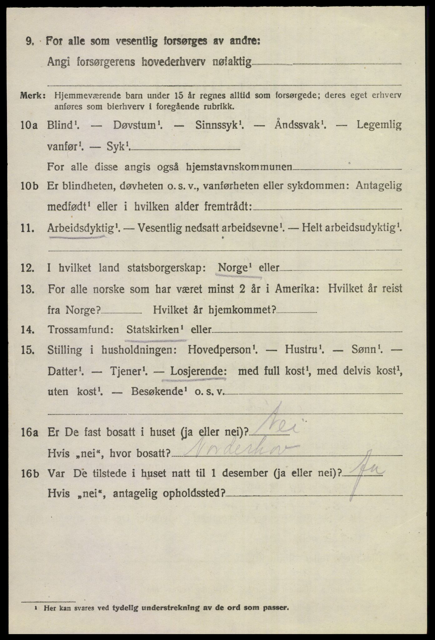 SAKO, 1920 census for Norderhov, 1920, p. 14551