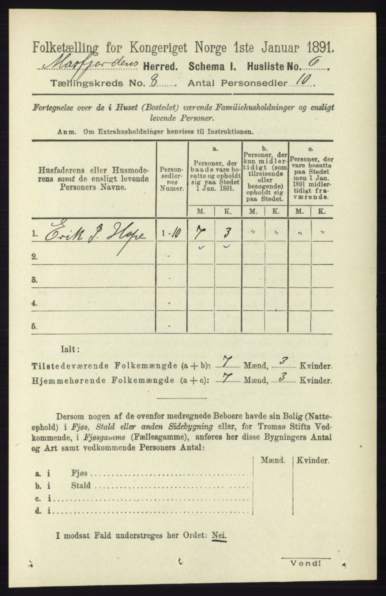 RA, 1891 census for 1266 Masfjorden, 1891, p. 1518