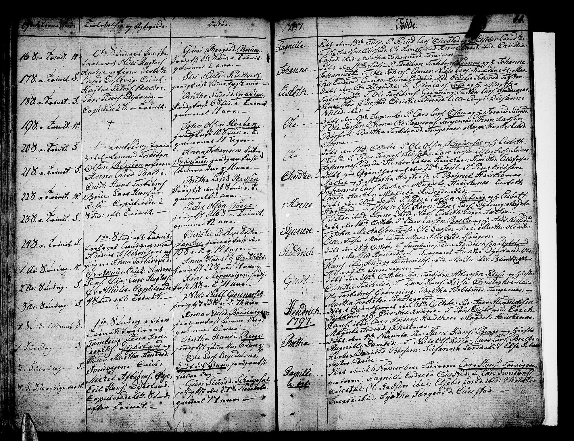 Strandebarm sokneprestembete, SAB/A-78401/H/Haa: Parish register (official) no. A 4, 1788-1817, p. 44