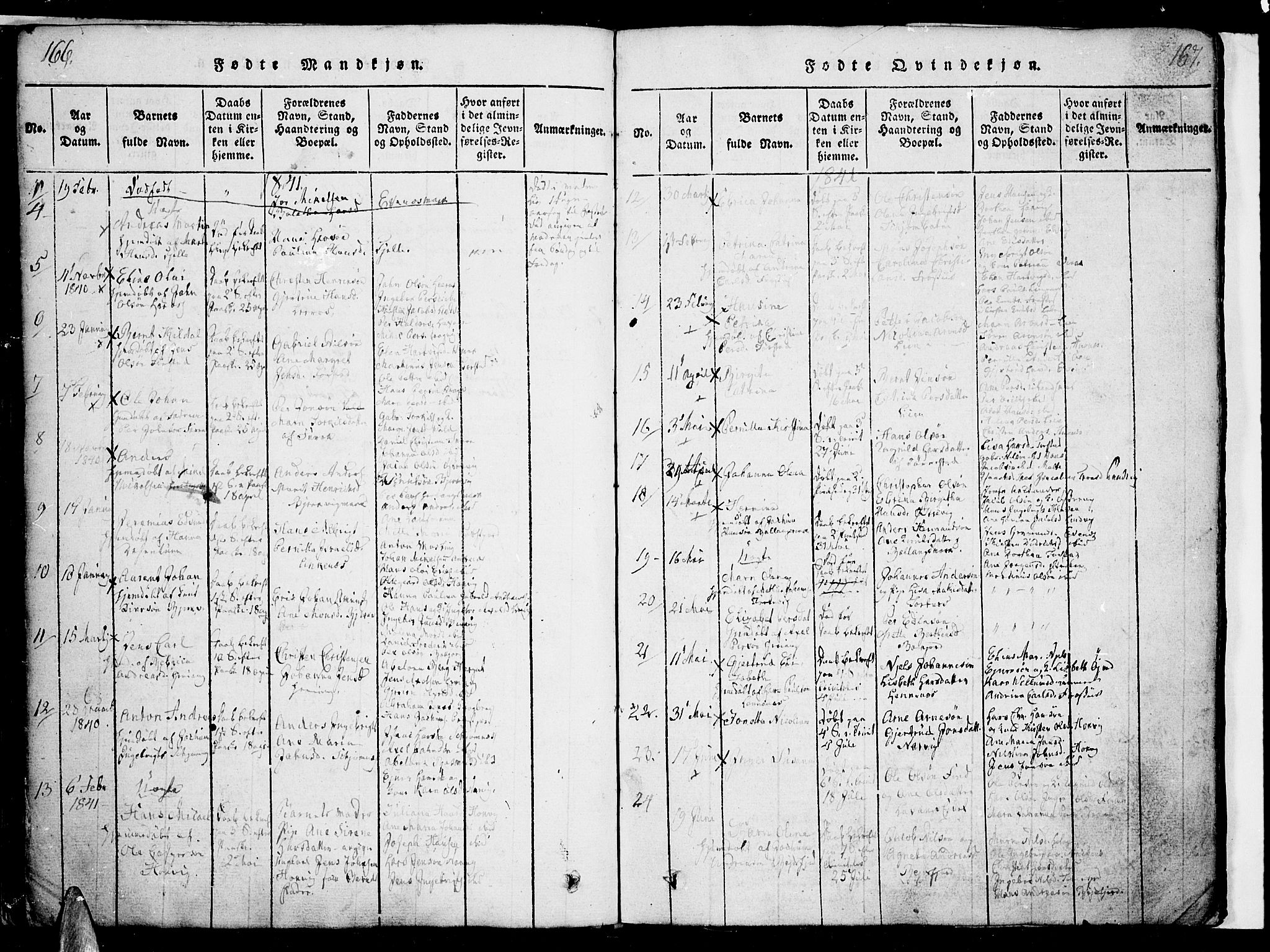 Ministerialprotokoller, klokkerbøker og fødselsregistre - Nordland, AV/SAT-A-1459/863/L0894: Parish register (official) no. 863A06, 1821-1851, p. 166-167