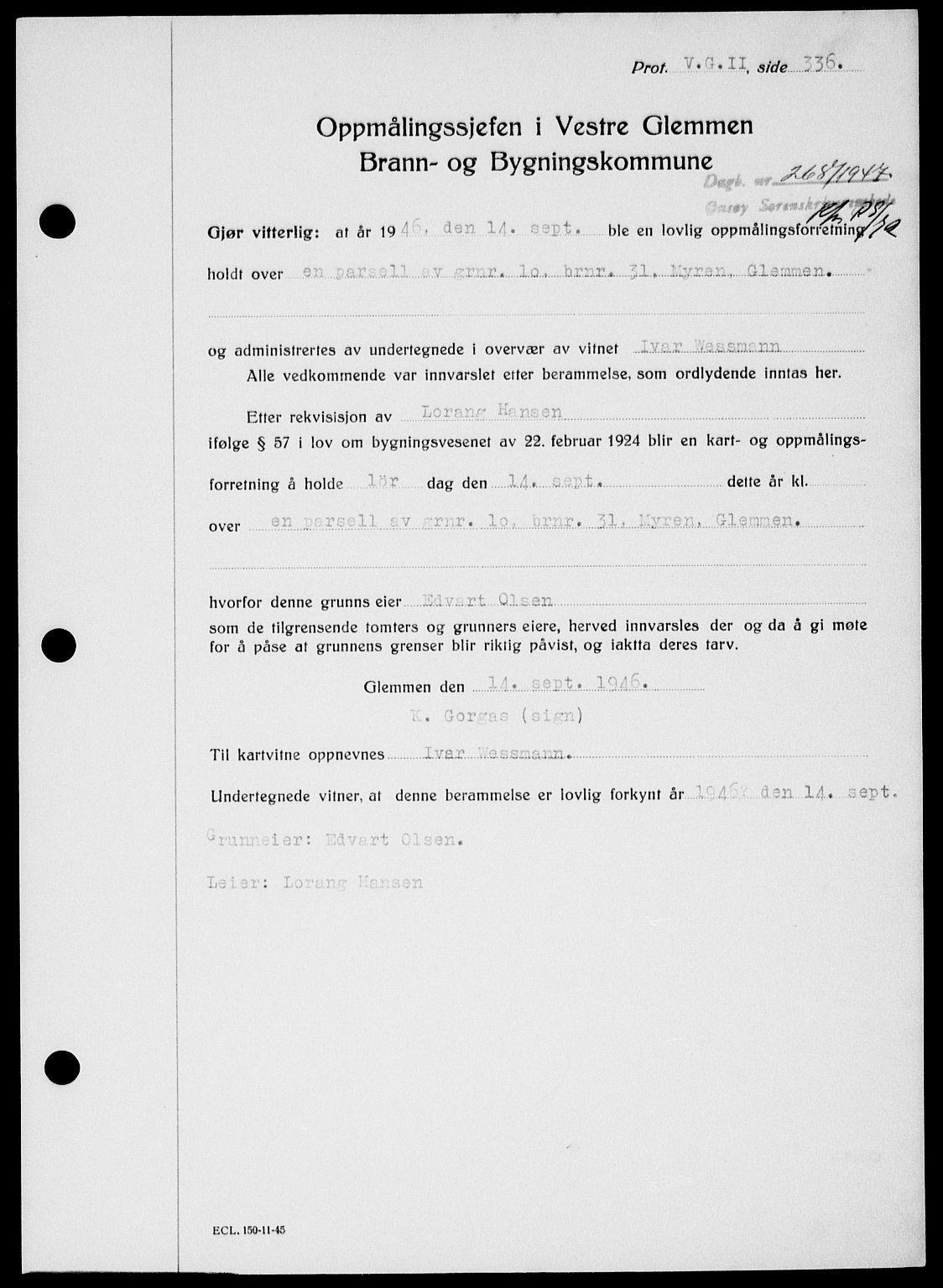 Onsøy sorenskriveri, SAO/A-10474/G/Ga/Gab/L0018: Mortgage book no. II A-18, 1946-1947, Diary no: : 268/1947