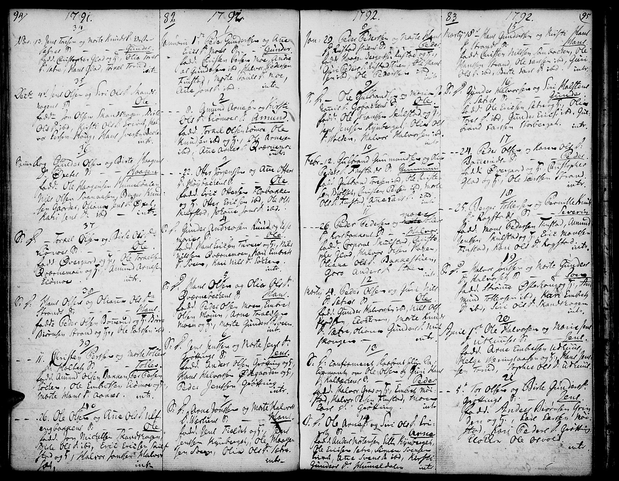 Elverum prestekontor, SAH/PREST-044/H/Ha/Haa/L0005: Parish register (official) no. 5, 1777-1793, p. 82-83