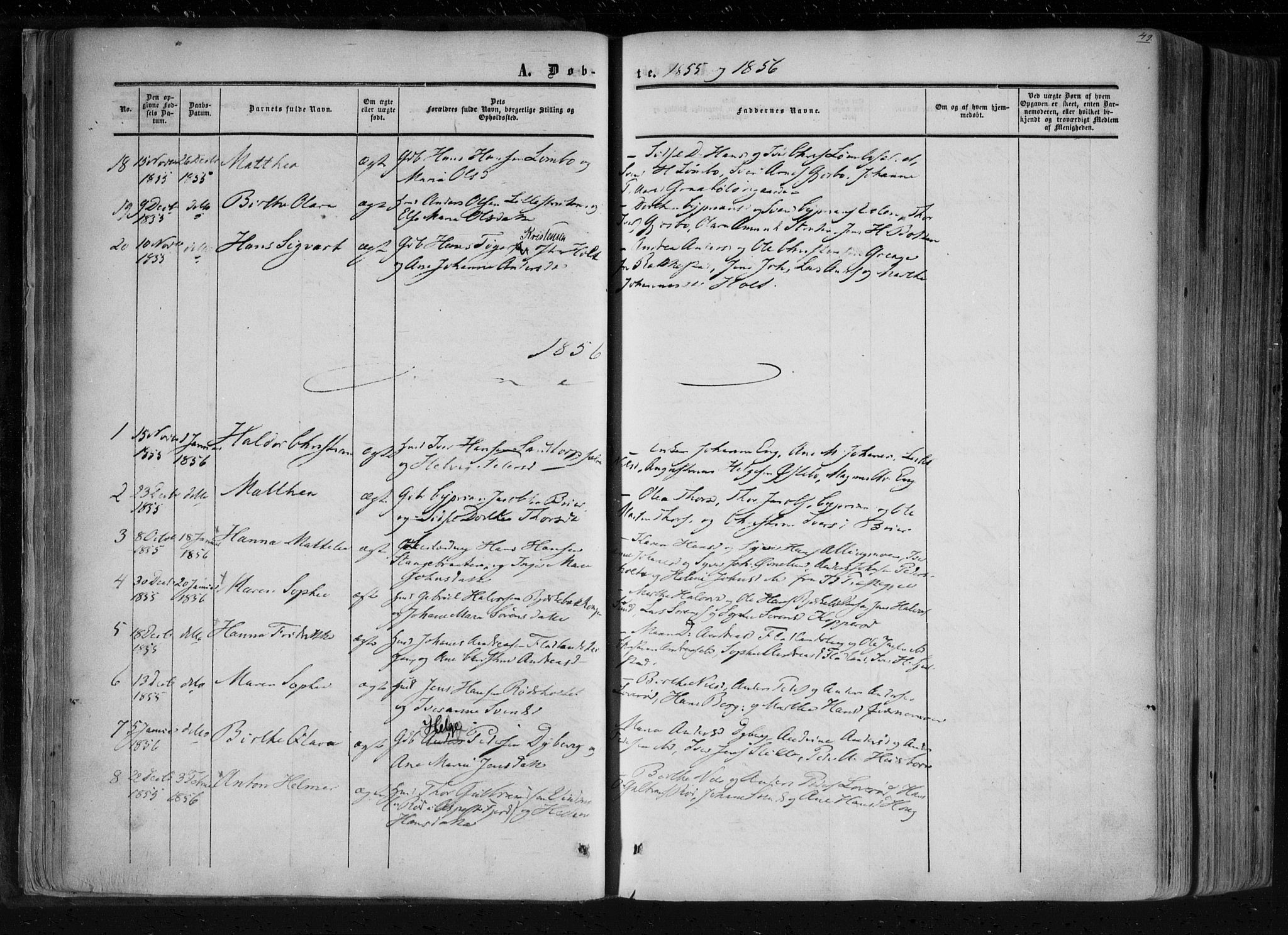 Aremark prestekontor Kirkebøker, SAO/A-10899/F/Fc/L0003: Parish register (official) no. III 3, 1850-1865, p. 49