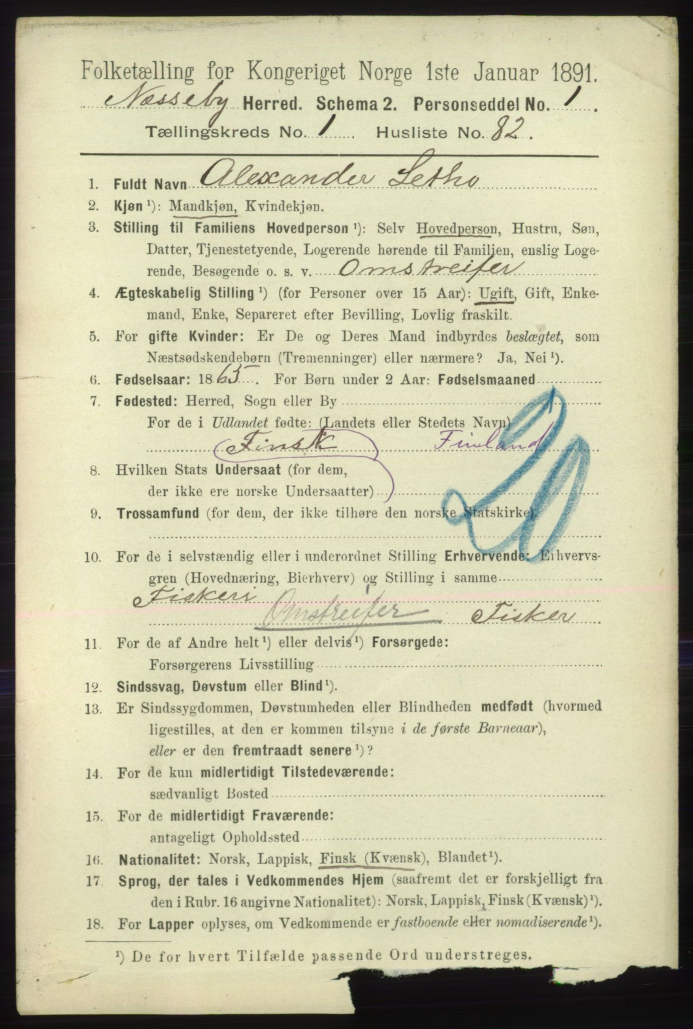 RA, 1891 census for 2027 Nesseby, 1891, p. 572