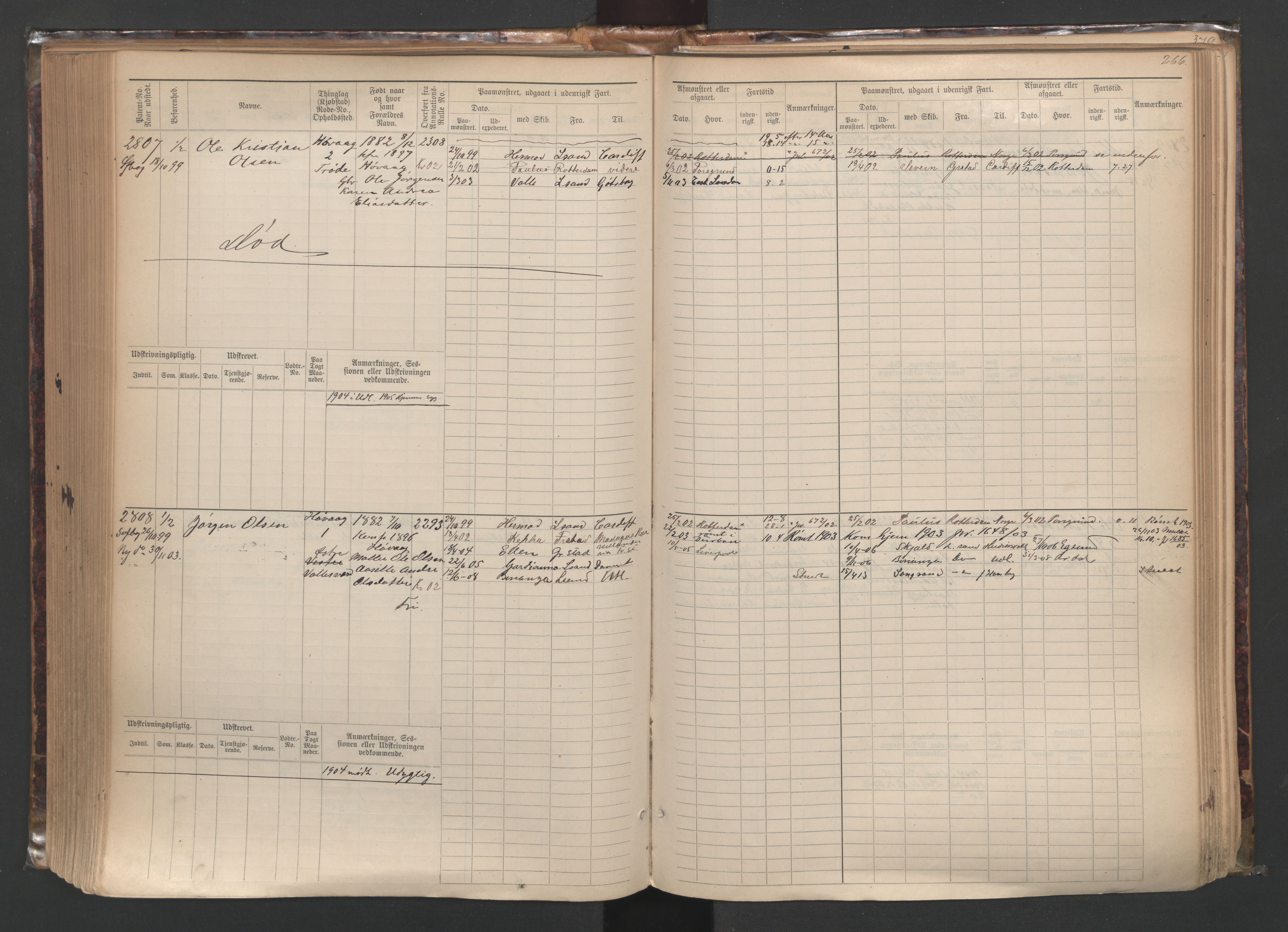 Lillesand mønstringskrets, AV/SAK-2031-0014/F/Fb/L0015: Hovedrulle nr 2279-3048, G-6, 1890-1910, p. 272
