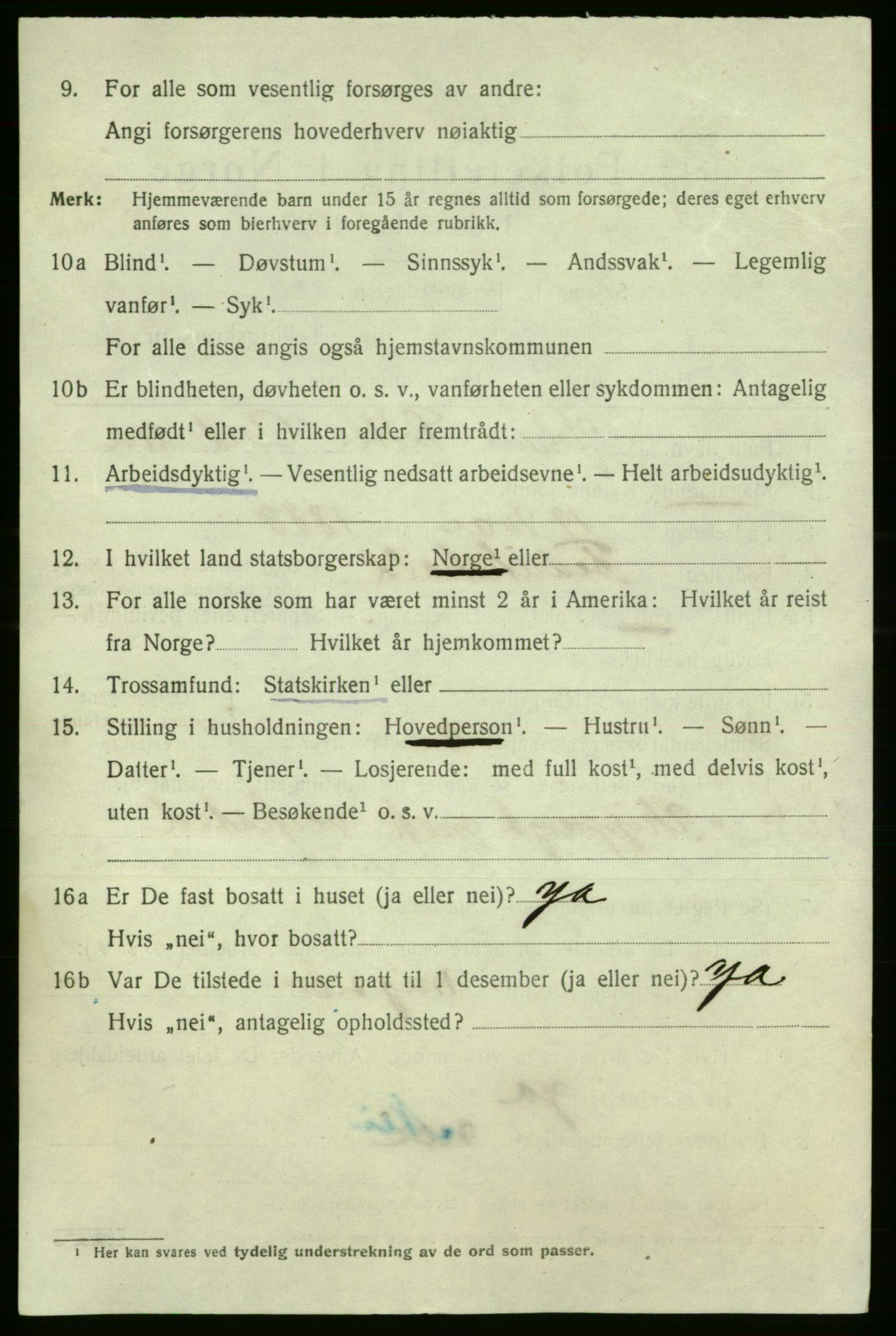 SAO, 1920 census for Fredrikshald, 1920, p. 14626