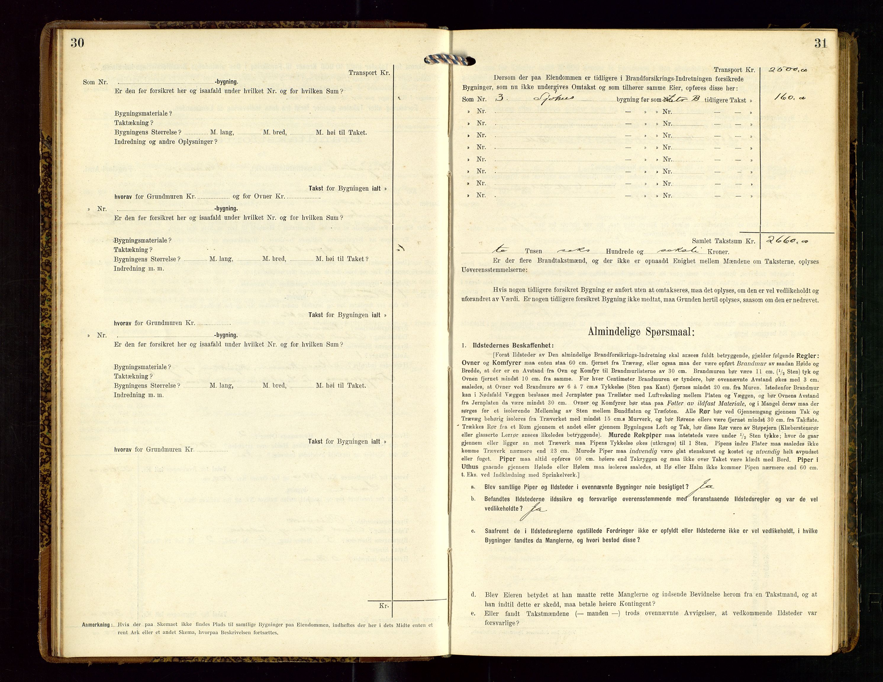 Sokndal lensmannskontor, AV/SAST-A-100417/Gob/L0003: "Brandtakst-Protokol", 1914-1917, p. 30-31