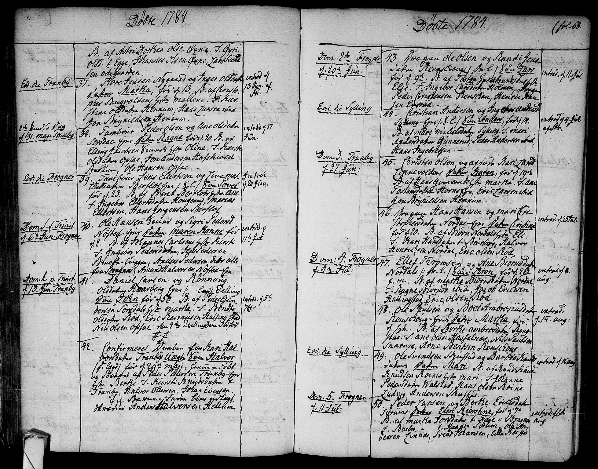 Lier kirkebøker, AV/SAKO-A-230/F/Fa/L0006: Parish register (official) no. I 6, 1777-1794, p. 68