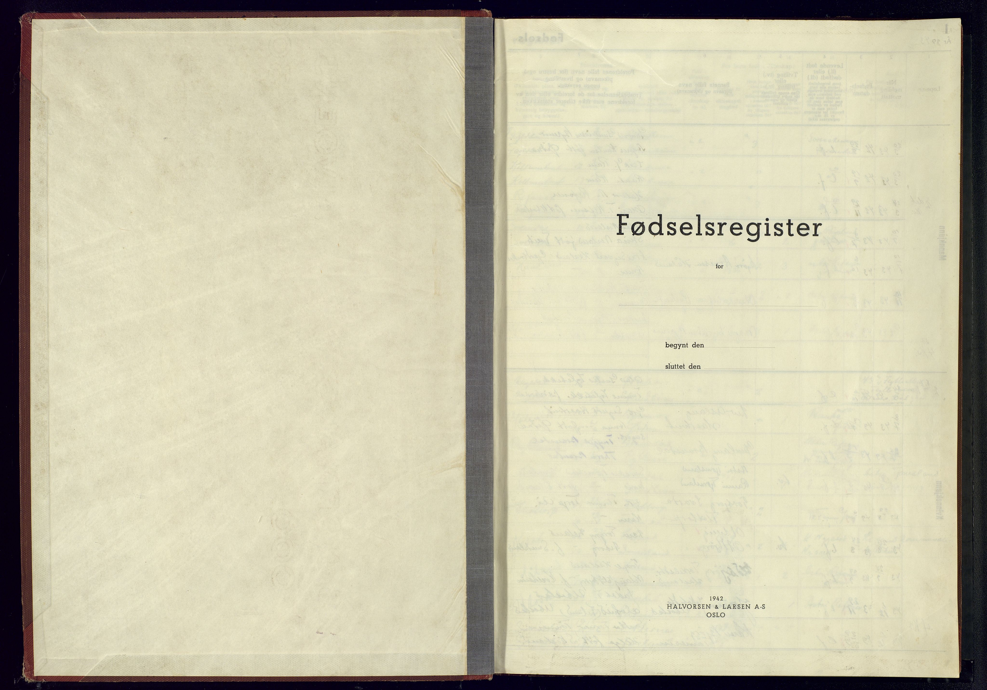 Bjelland sokneprestkontor, AV/SAK-1111-0005/J/Jb/L0002: Birth register no. II.6.2, 1943-1945