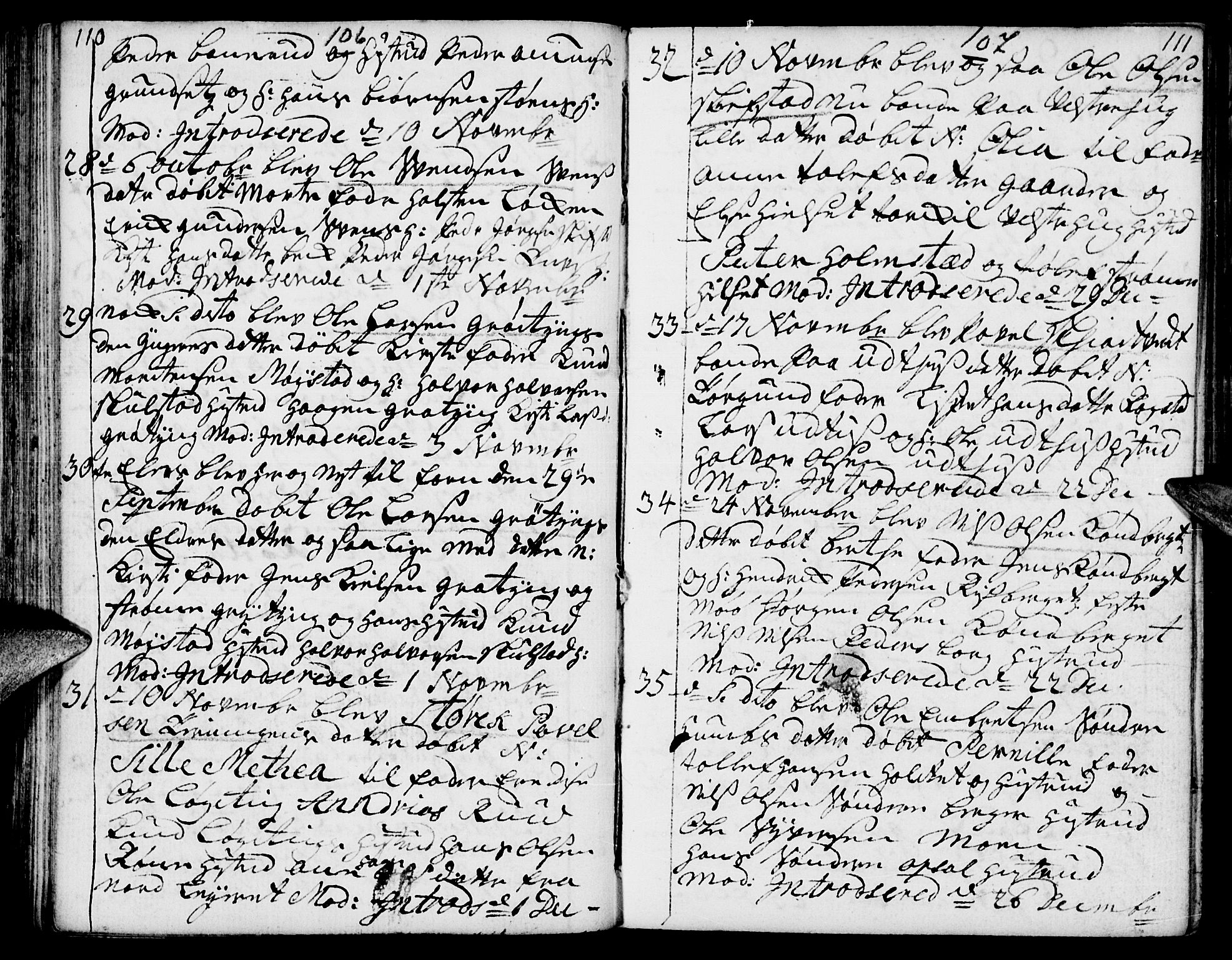 Elverum prestekontor, AV/SAH-PREST-044/H/Ha/Haa/L0002: Parish register (official) no. 2, 1751-1756, p. 110-111