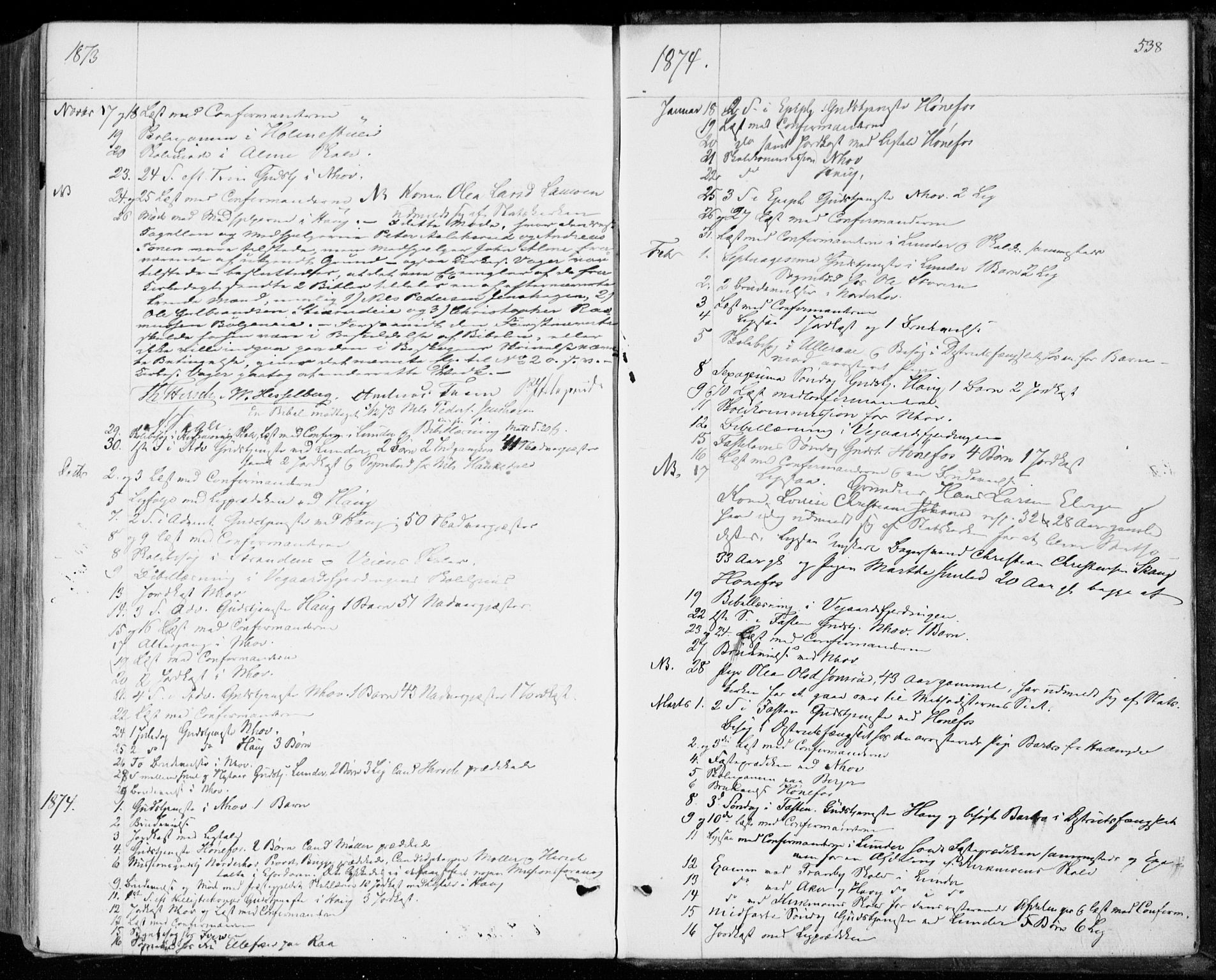Norderhov kirkebøker, AV/SAKO-A-237/F/Fa/L0013: Parish register (official) no. 13, 1866-1874, p. 538