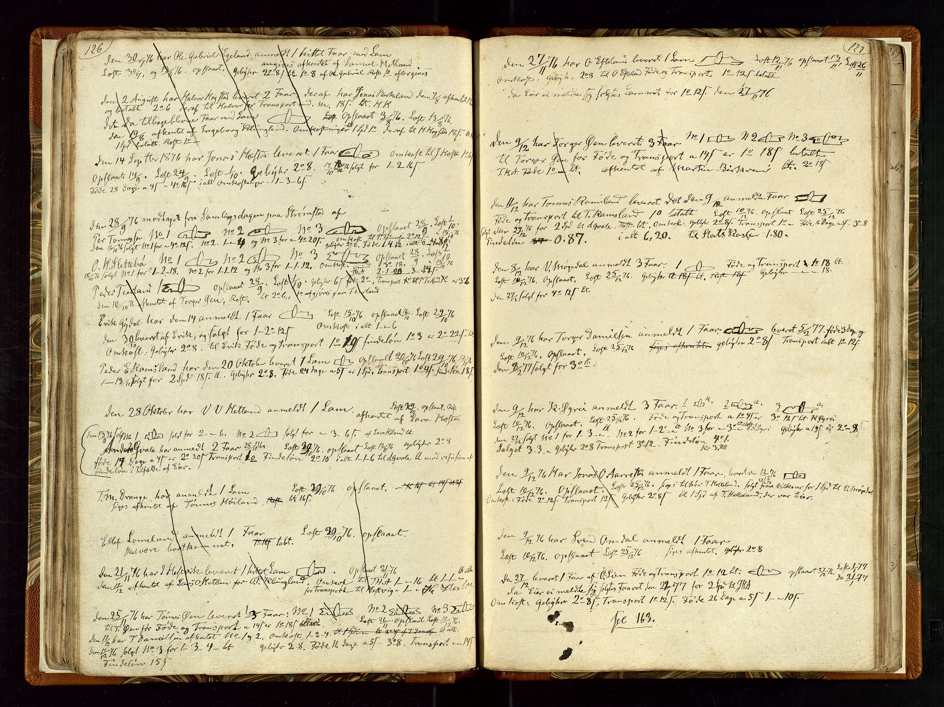 Helleland lensmannskontor, AV/SAST-A-100209/Ya/L0003: Diverseprotokoll, 1842-1960, p. 126-127