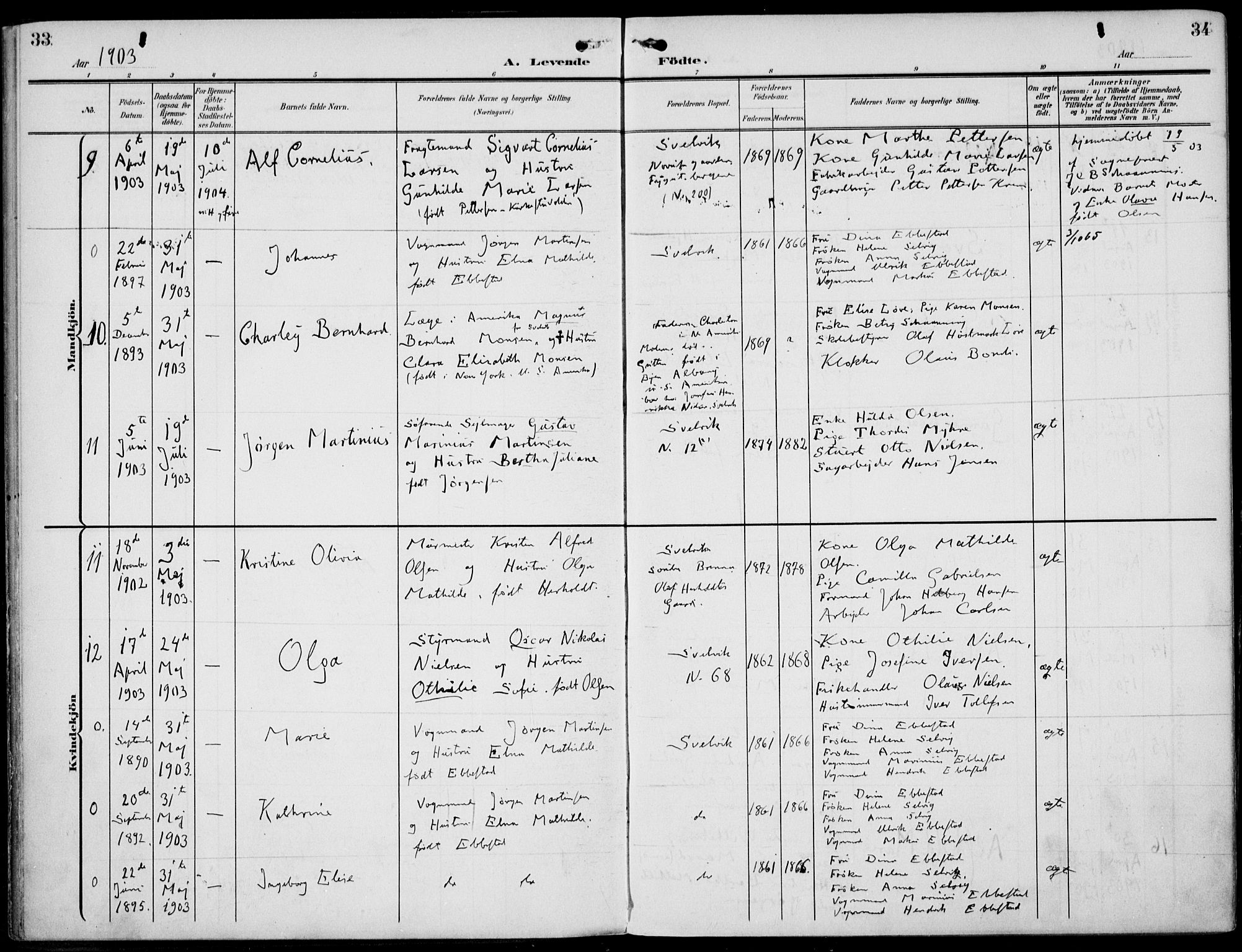 Strømm kirkebøker, AV/SAKO-A-322/F/Fb/L0002: Parish register (official) no. II 2, 1900-1919, p. 33-34