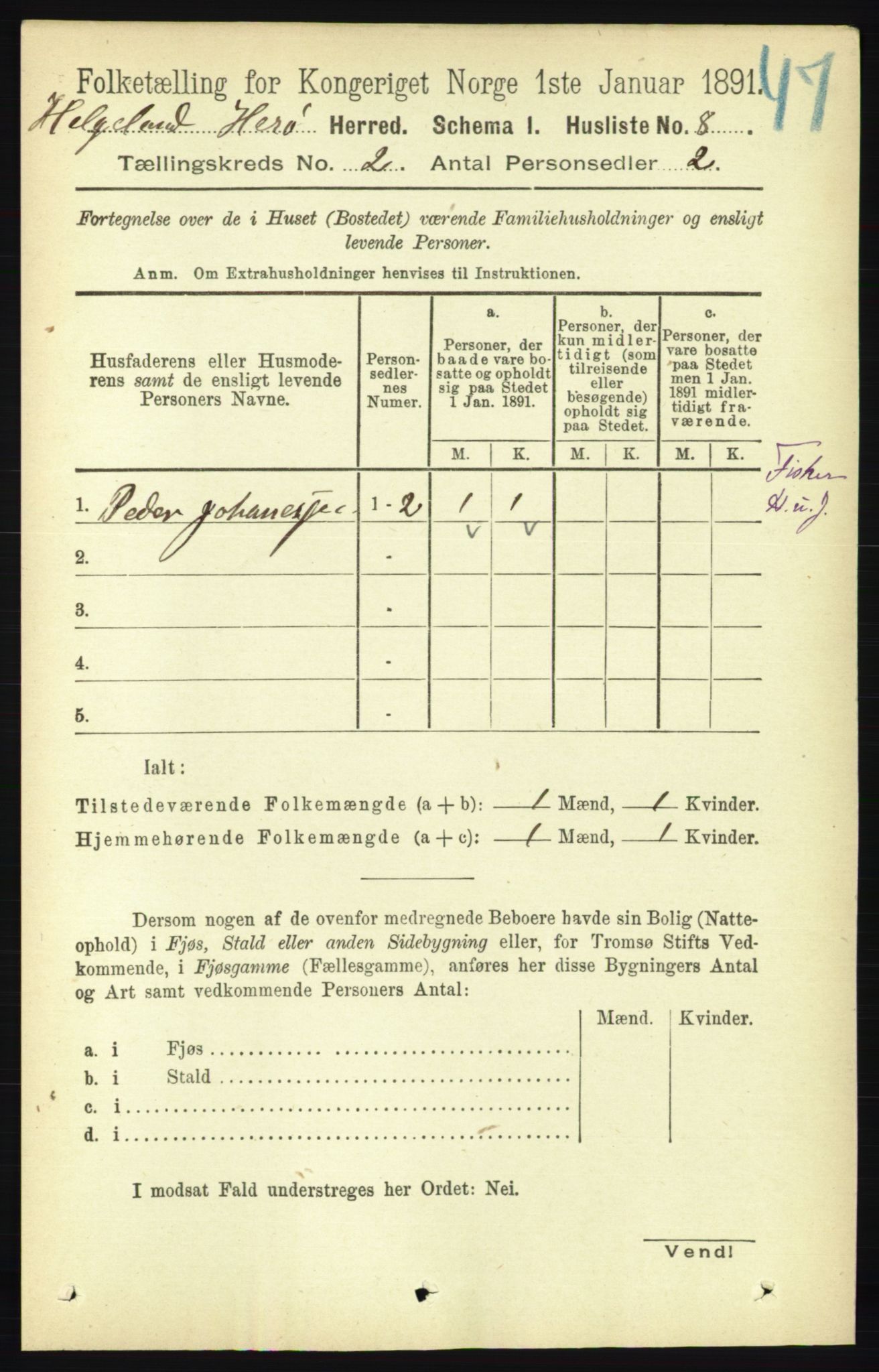 RA, 1891 census for 1818 Herøy, 1891, p. 206