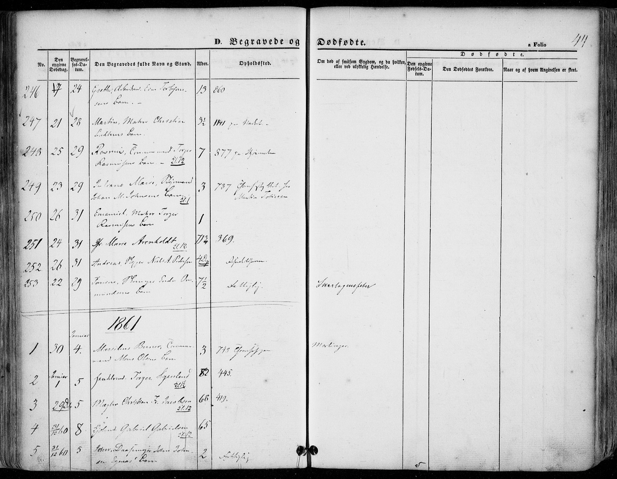 Domkirken sokneprestkontor, SAST/A-101812/001/30/30BA/L0020: Parish register (official) no. A 19, 1858-1877, p. 44