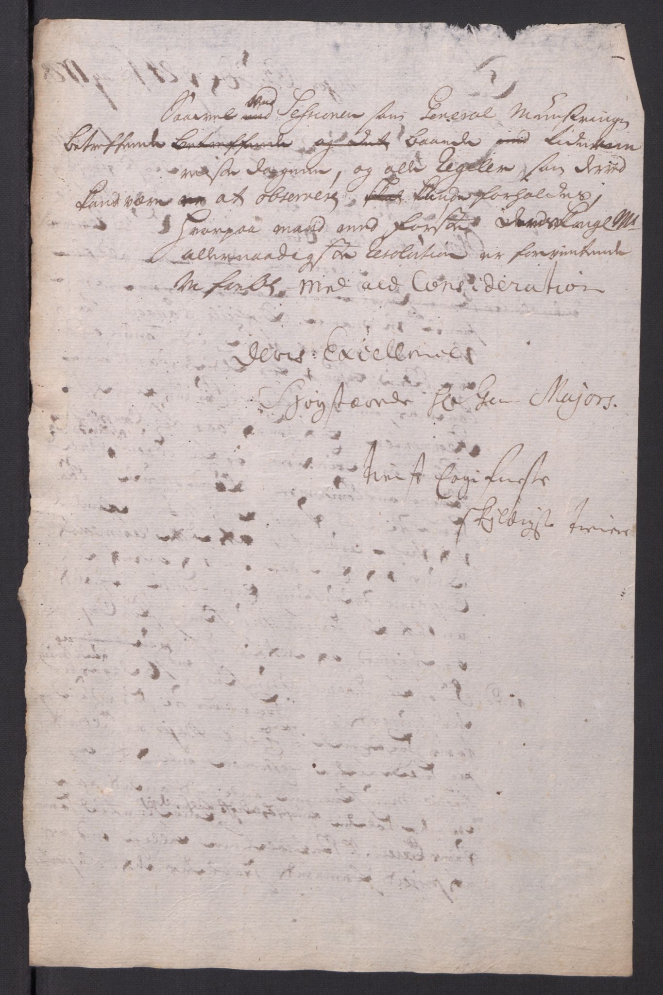 Kommanderende general (KG I) med Det norske krigsdirektorium, AV/RA-EA-5419/B/L0010: Kommanderende generals konsepter og kopibok, 1728-1730, p. 48