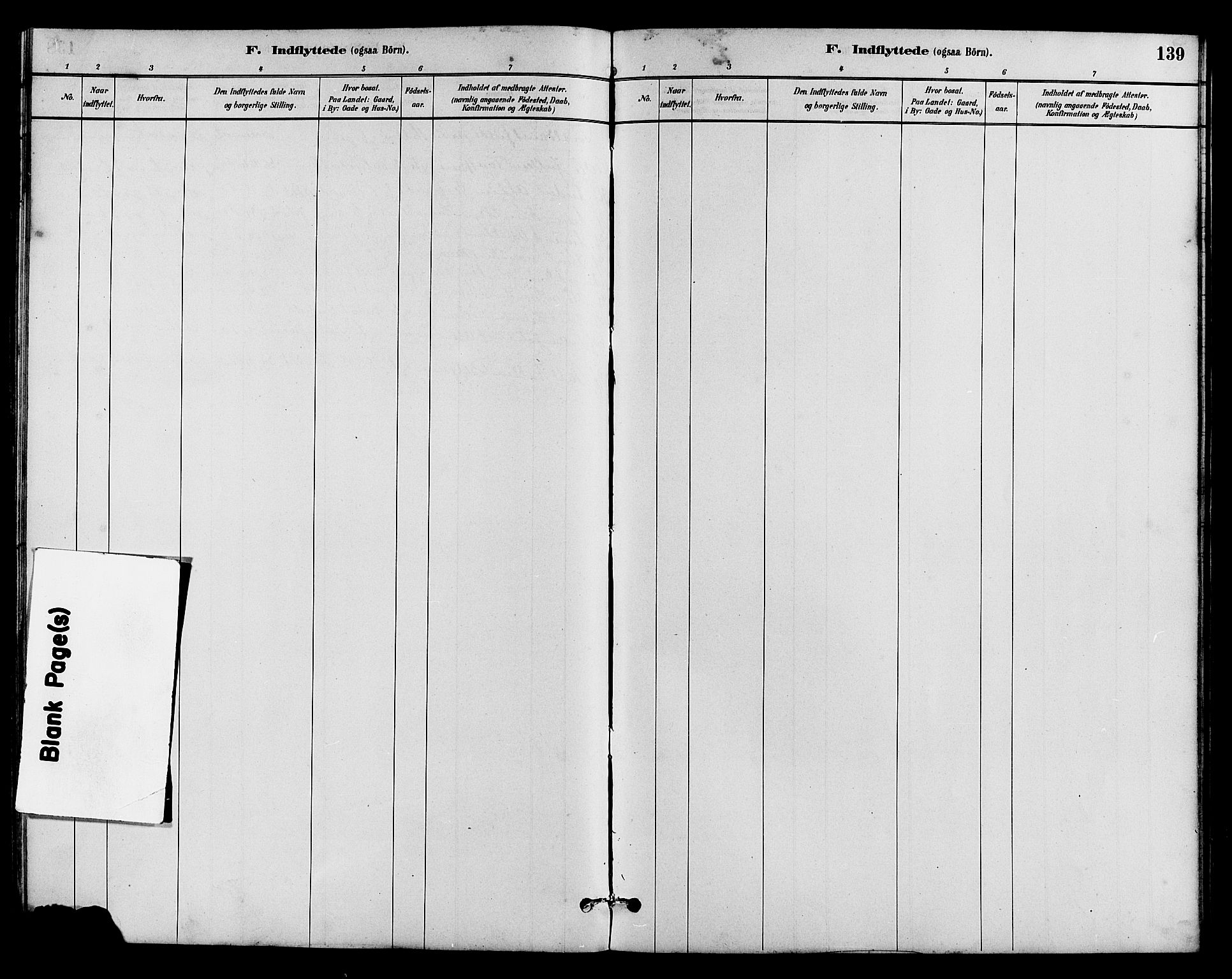Vestre Slidre prestekontor, SAH/PREST-136/H/Ha/Hab/L0005: Parish register (copy) no. 5, 1881-1913, p. 139