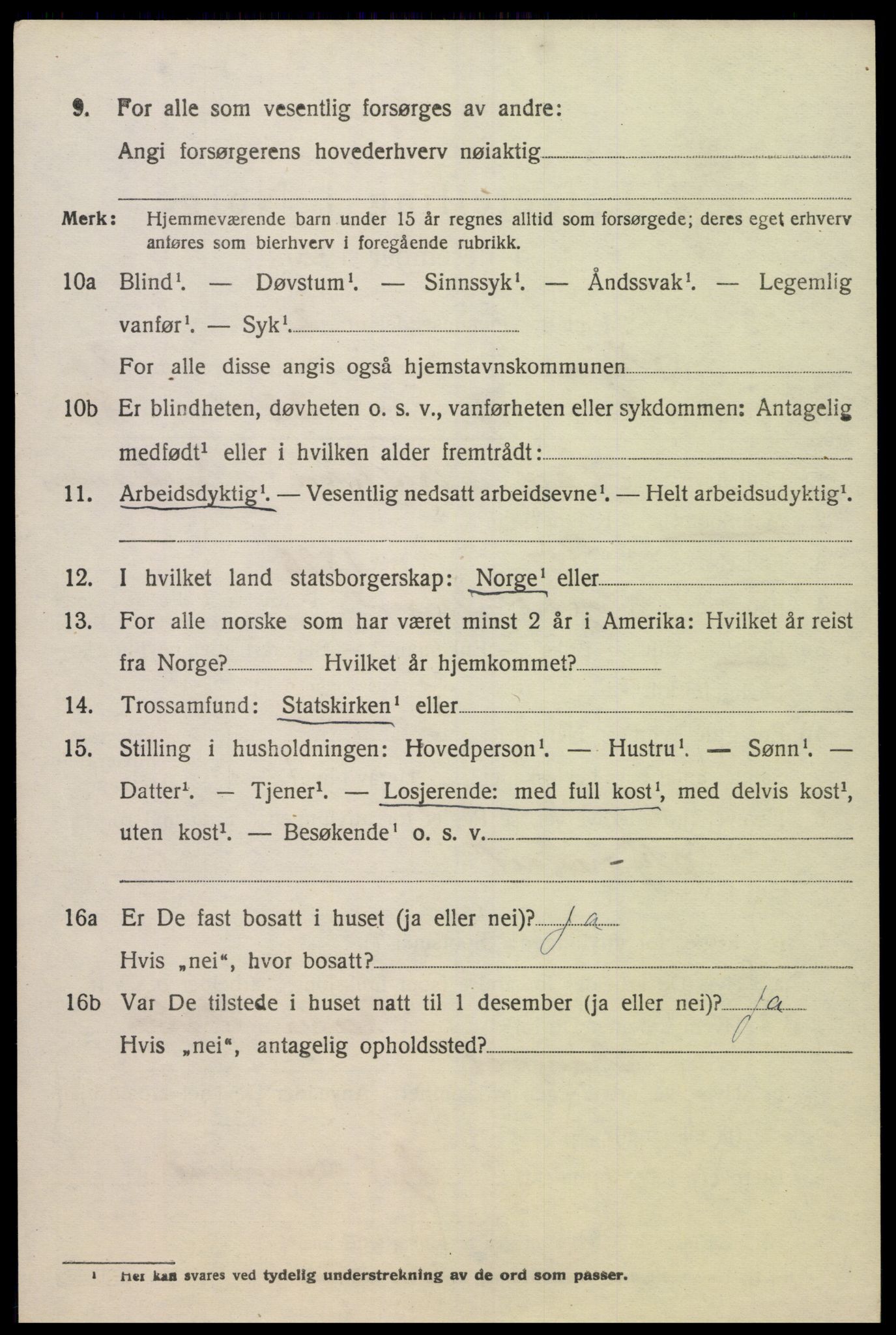 SAK, 1920 census for Søgne, 1920, p. 5290