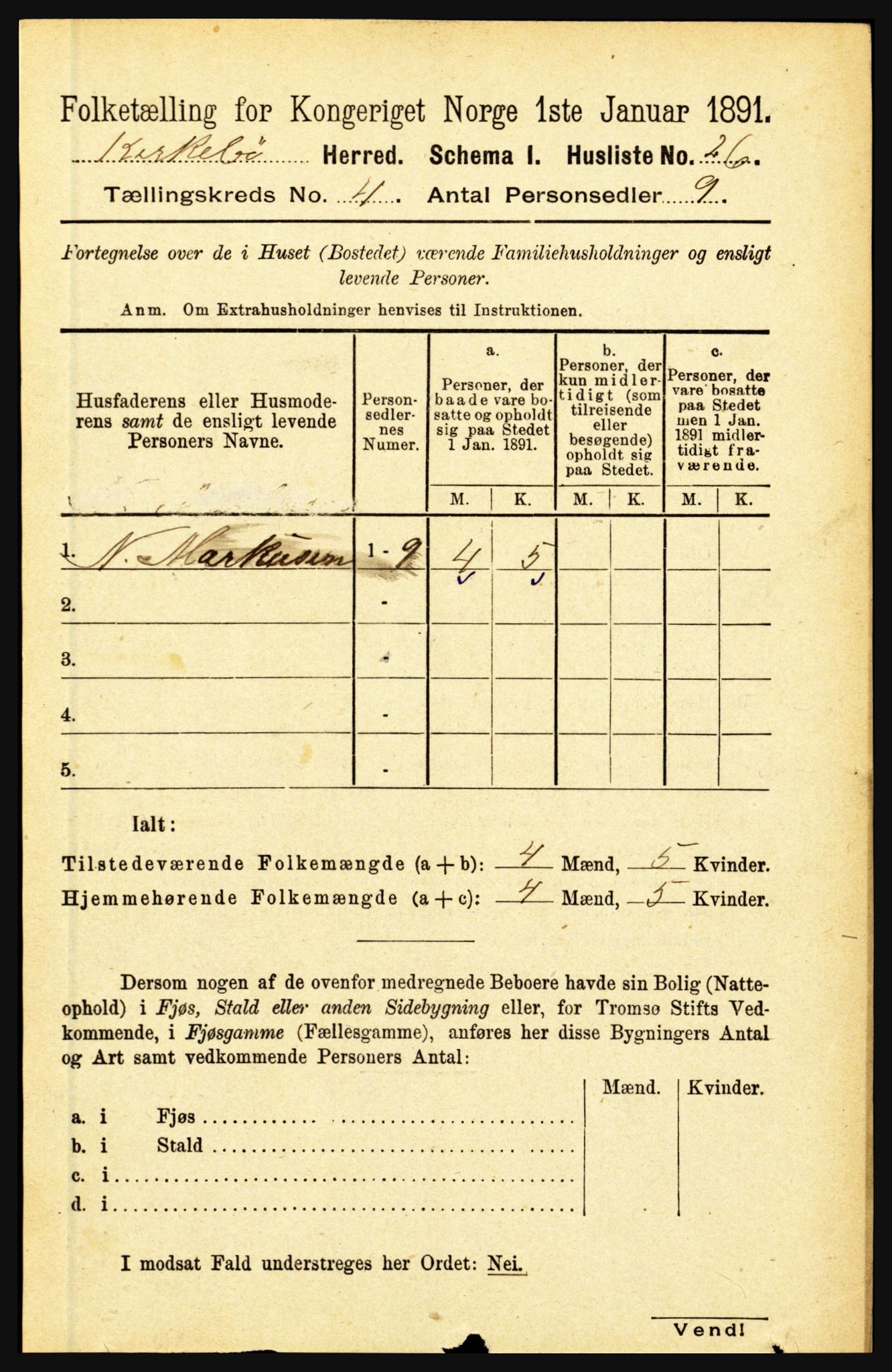 RA, 1891 census for 1416 Kyrkjebø, 1891, p. 861