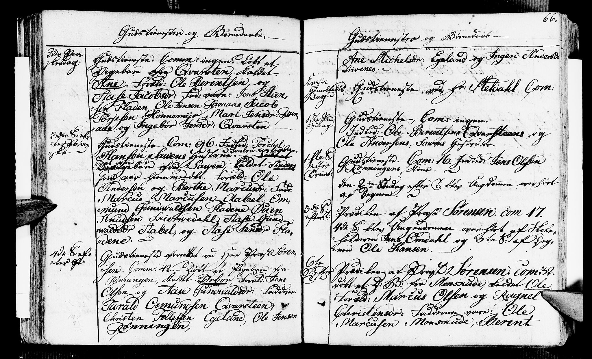 Vennesla sokneprestkontor, AV/SAK-1111-0045/Fa/Fab/L0002: Parish register (official) no. A 2, 1794-1834, p. 66