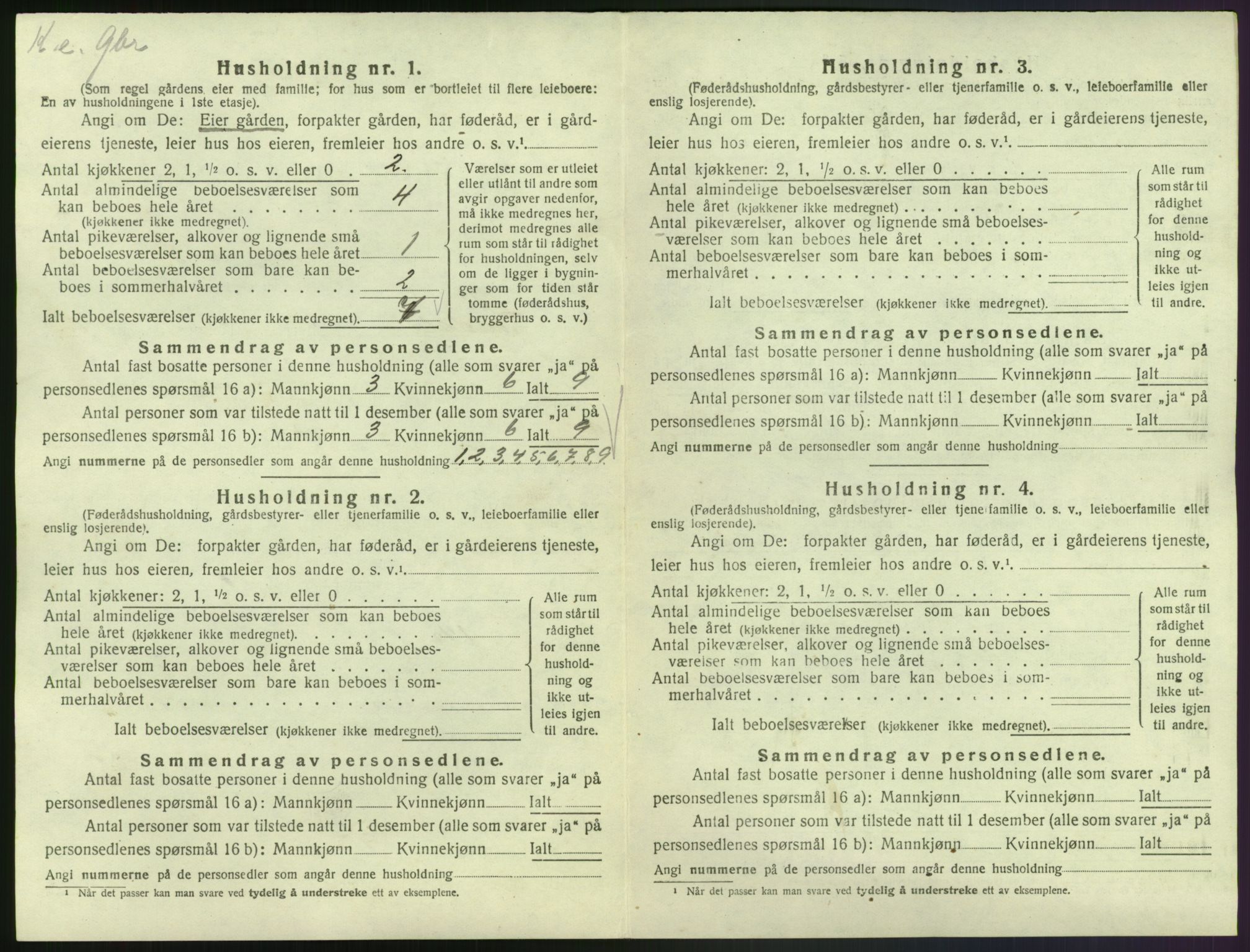 SAK, 1920 census for Laudal, 1920, p. 31