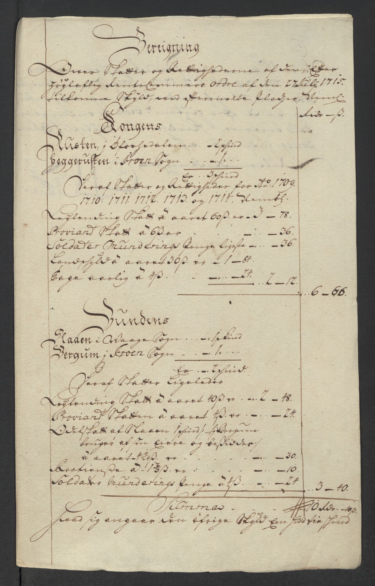 Rentekammeret inntil 1814, Reviderte regnskaper, Fogderegnskap, RA/EA-4092/R17/L1184: Fogderegnskap Gudbrandsdal, 1715, p. 110