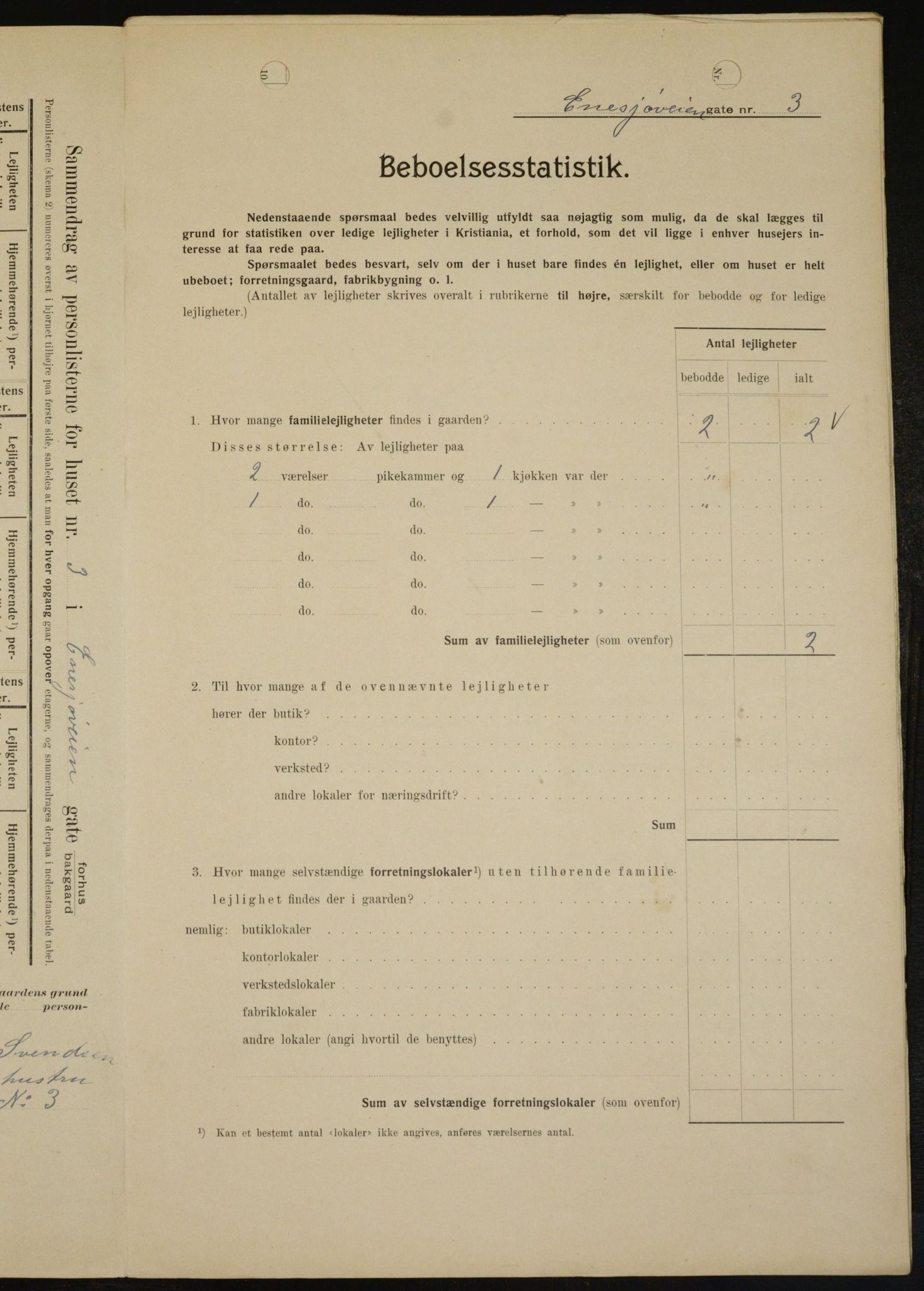 OBA, Municipal Census 1909 for Kristiania, 1909, p. 19811