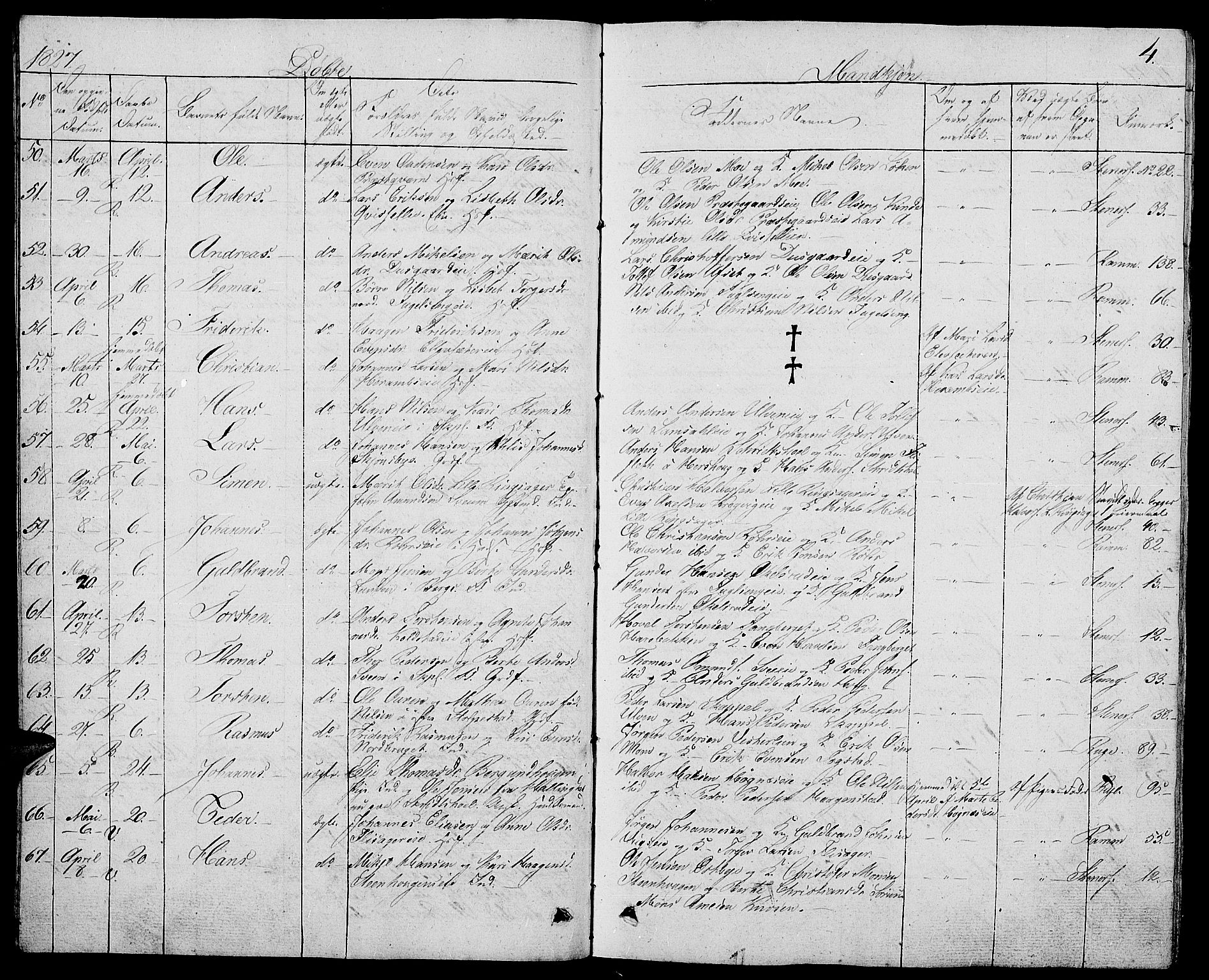 Ringsaker prestekontor, AV/SAH-PREST-014/L/La/L0004: Parish register (copy) no. 4, 1827-1838, p. 4
