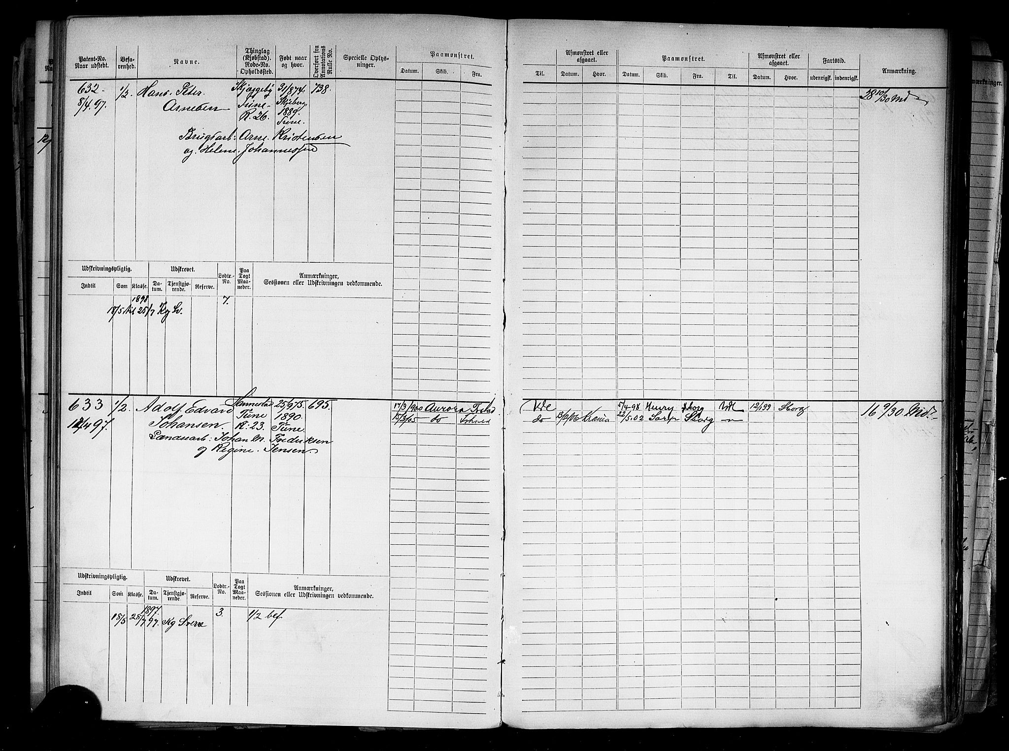 Sarpsborg mønstringskontor, AV/SAO-A-10569c/F/Fc/Fcb/L0005: Hovedrulle, 1881-1916, p. 165