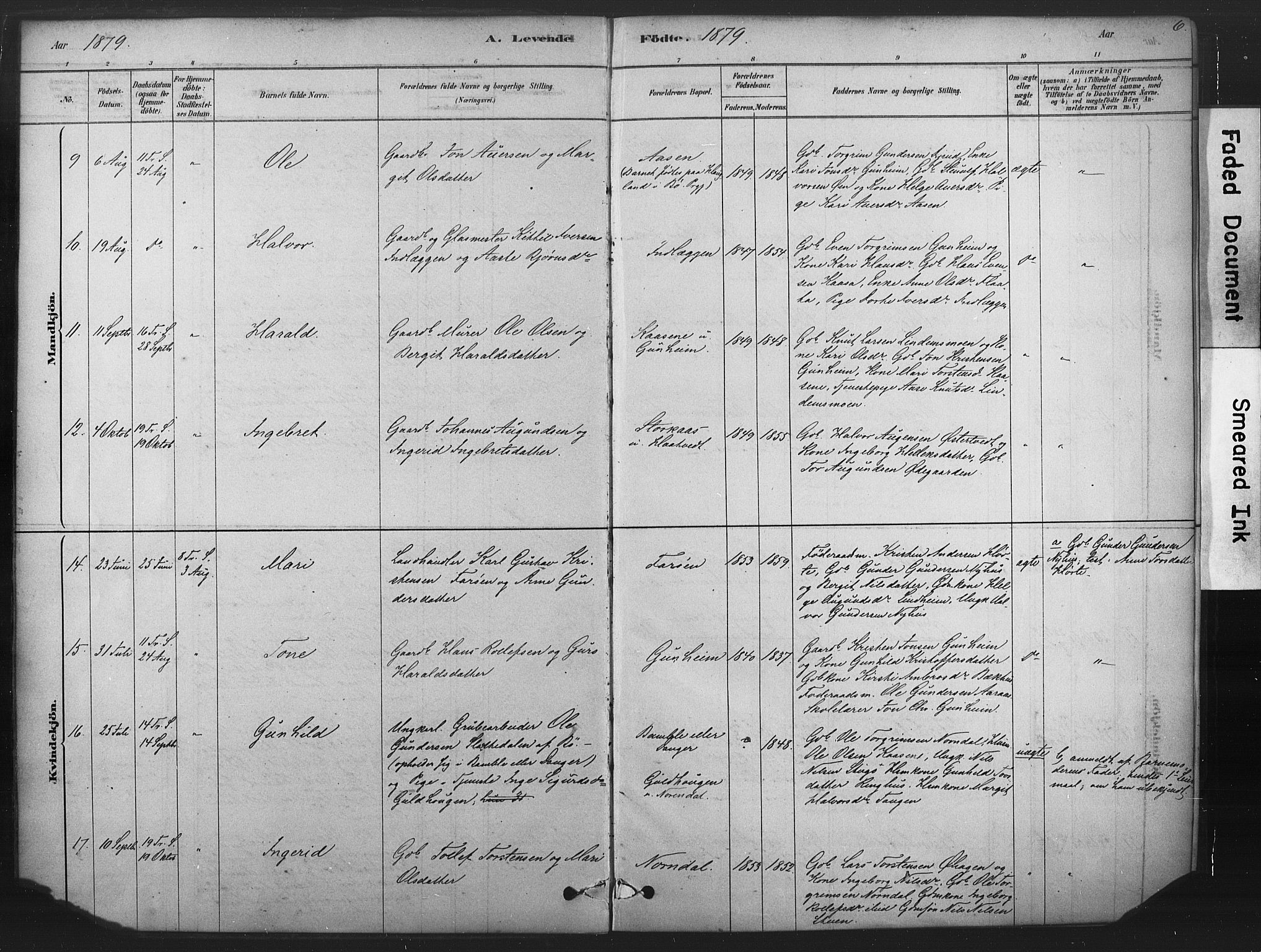 Sauherad kirkebøker, AV/SAKO-A-298/F/Fb/L0002: Parish register (official) no. II 2, 1878-1901, p. 6