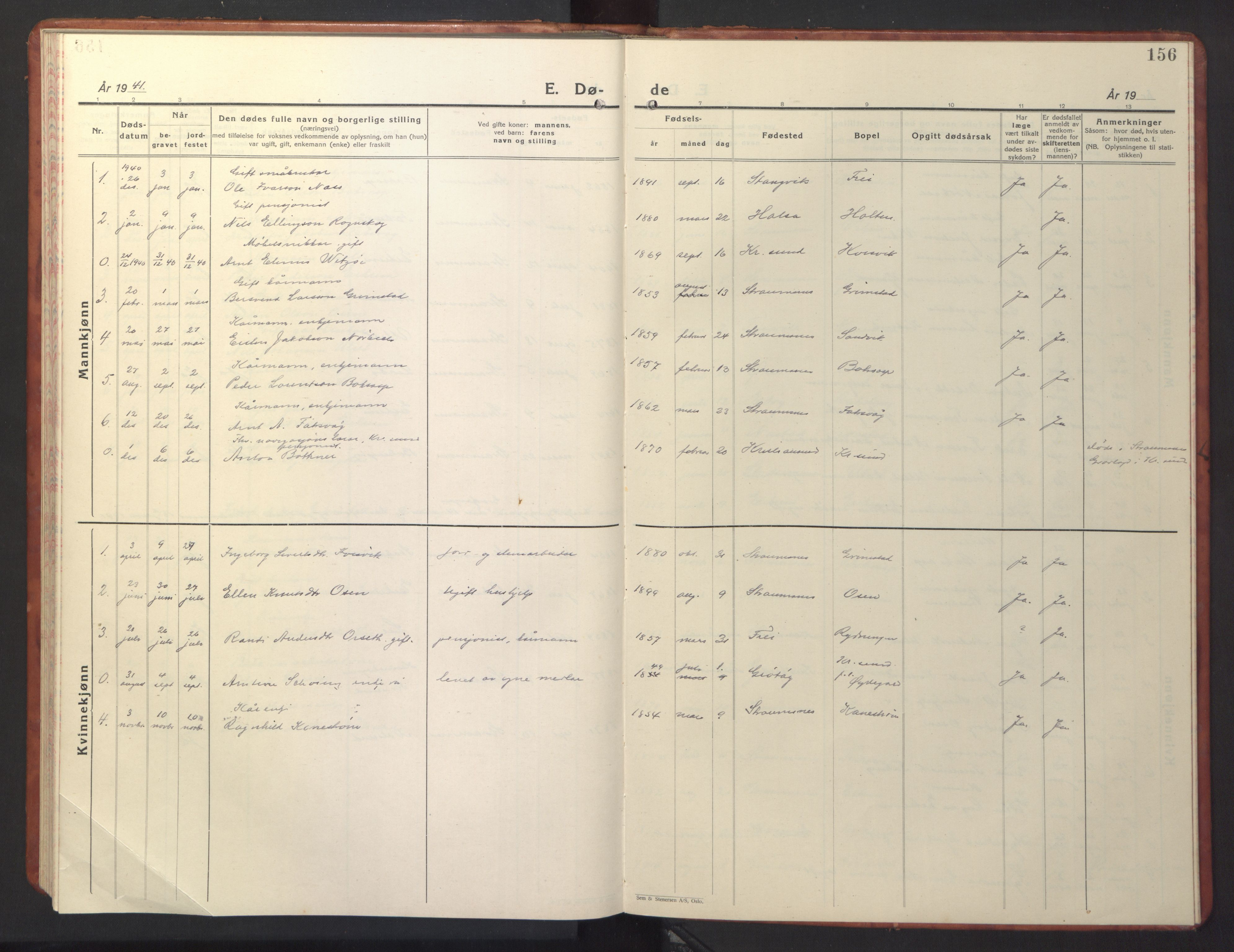 Ministerialprotokoller, klokkerbøker og fødselsregistre - Møre og Romsdal, AV/SAT-A-1454/587/L1002: Parish register (copy) no. 587C02, 1926-1951, p. 156