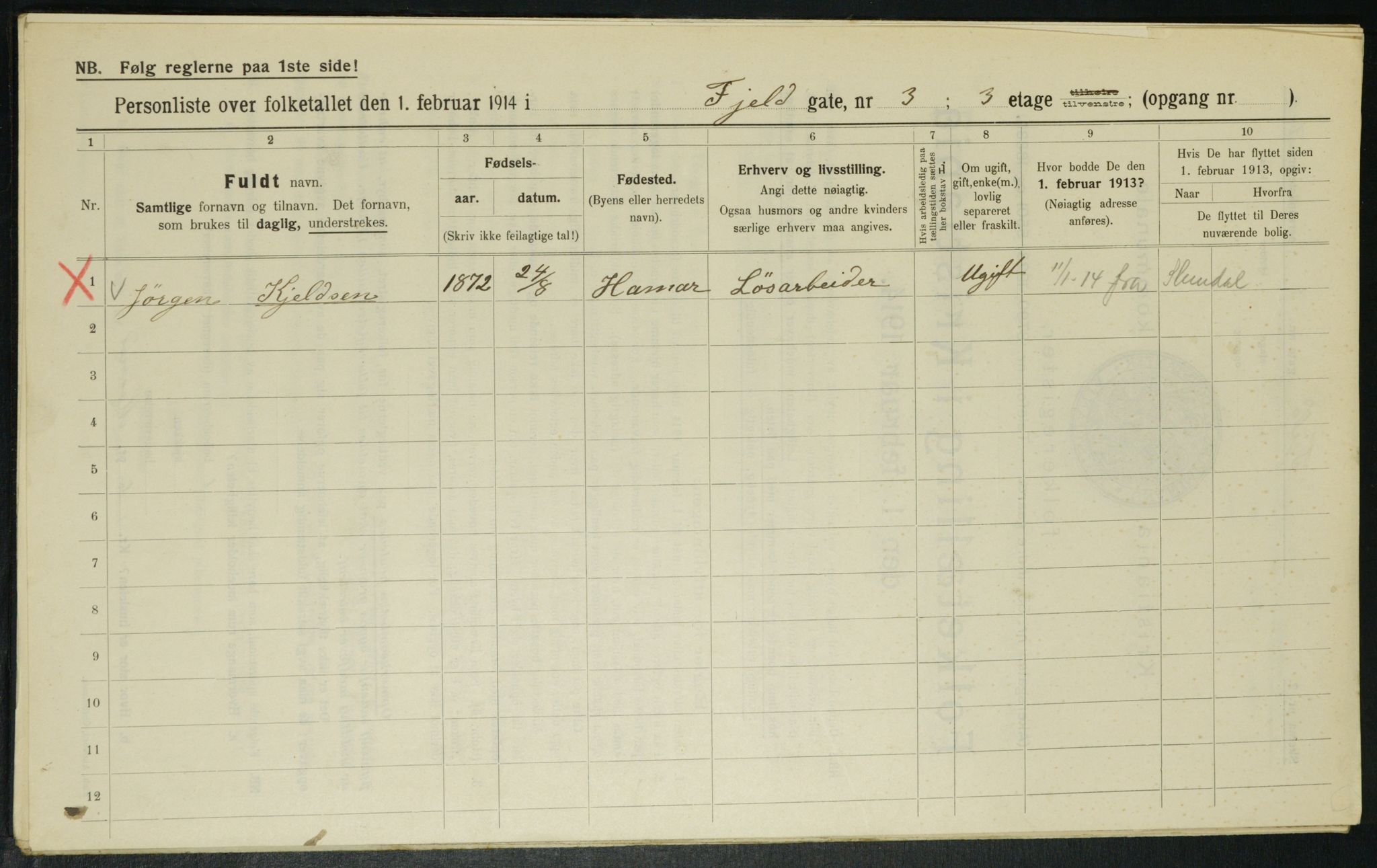 OBA, Municipal Census 1914 for Kristiania, 1914, p. 24456