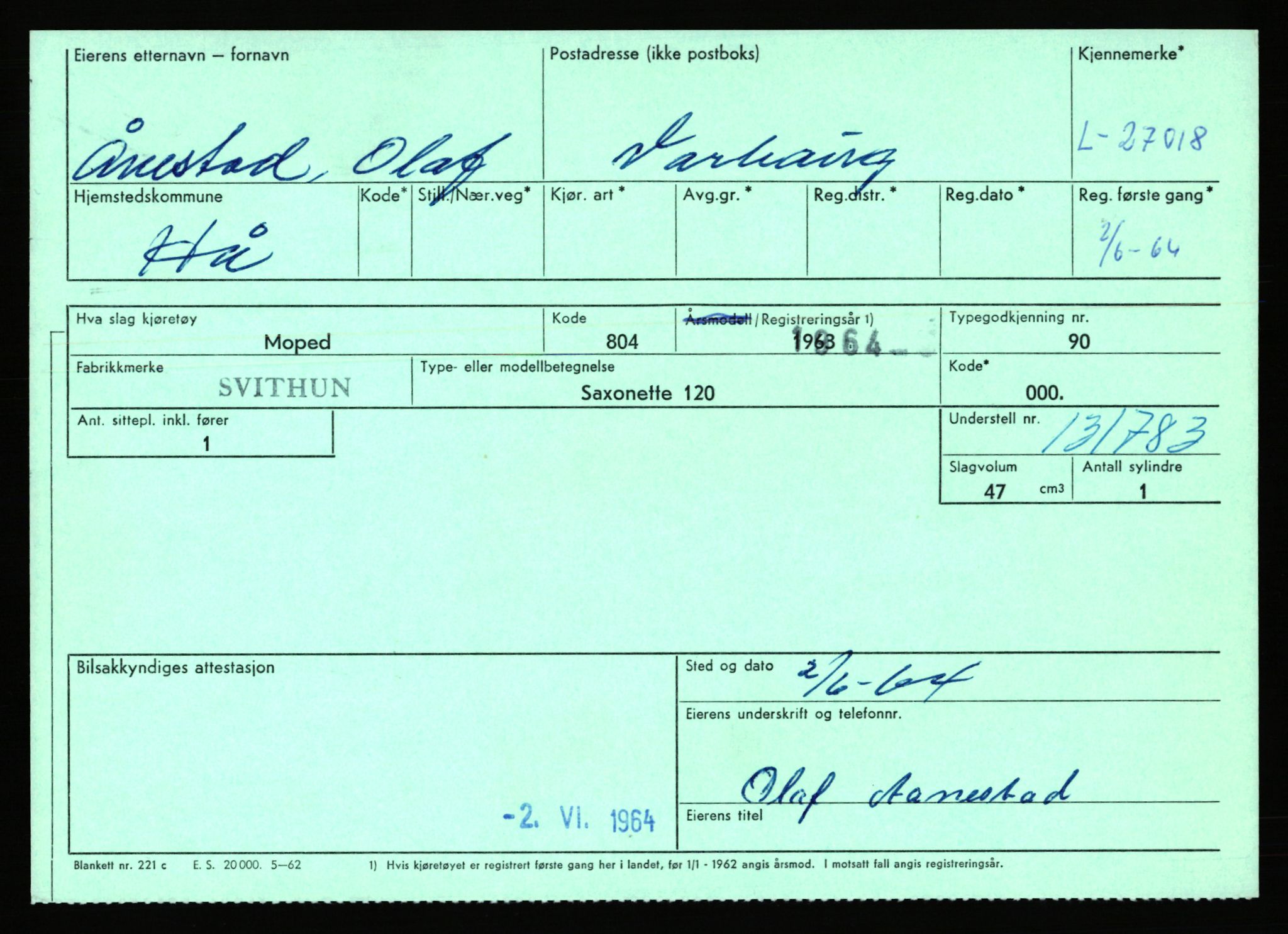 Stavanger trafikkstasjon, AV/SAST-A-101942/0/F/L0045: L-27000 - L-27799, 1930-1971, p. 37