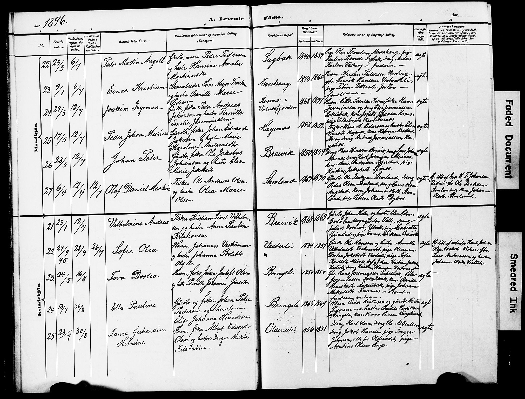 Ministerialprotokoller, klokkerbøker og fødselsregistre - Nordland, AV/SAT-A-1459/852/L0755: Parish register (copy) no. 852C06, 1895-1902