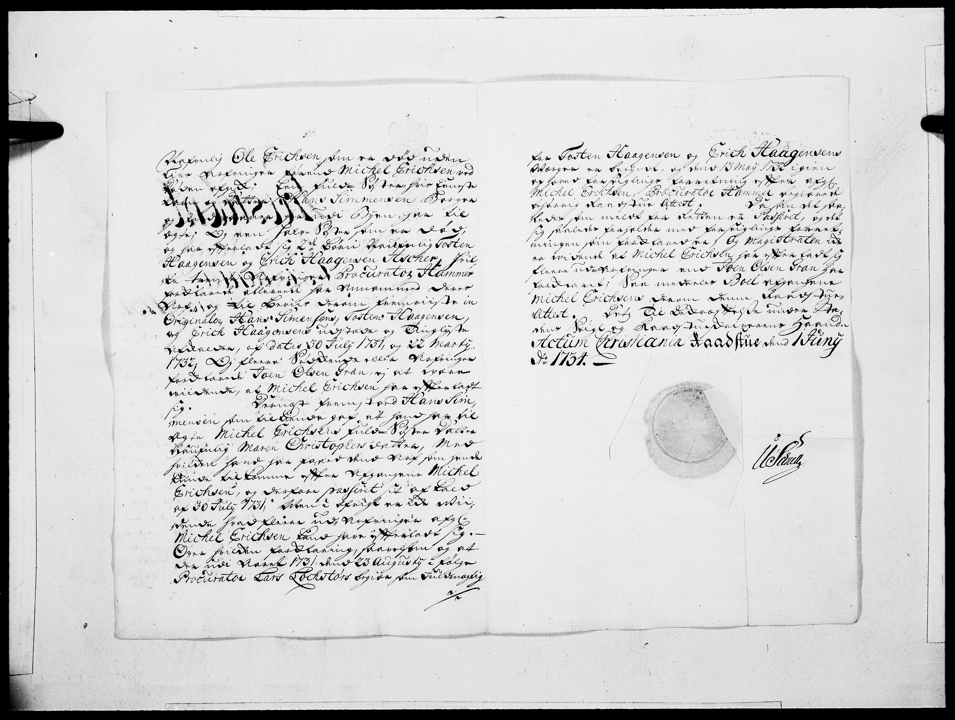 Danske Kanselli 1572-1799, AV/RA-EA-3023/F/Fc/Fcc/Fcca/L0116: Norske innlegg 1572-1799, 1734, p. 5