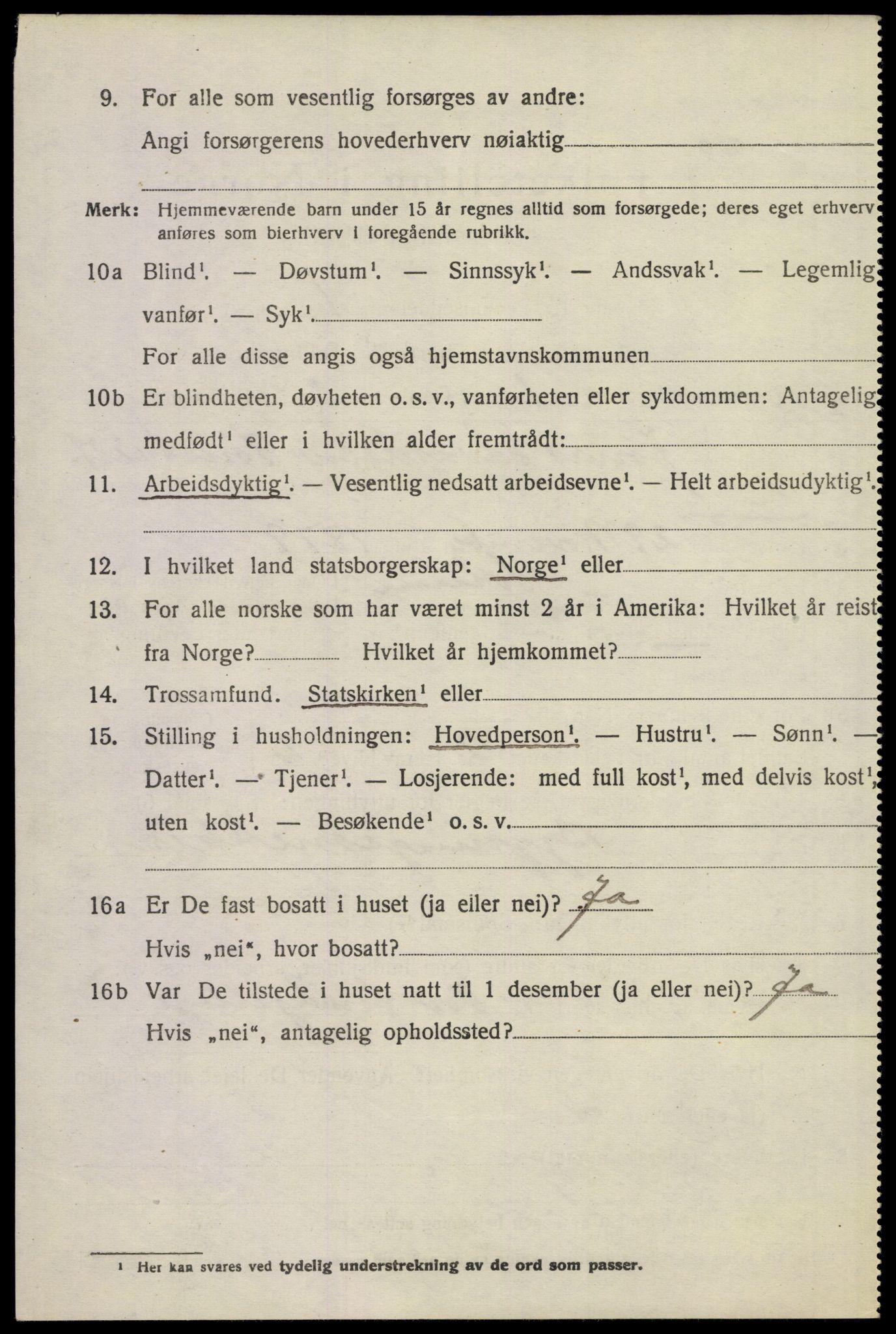 SAKO, 1920 census for Solum, 1920, p. 17025