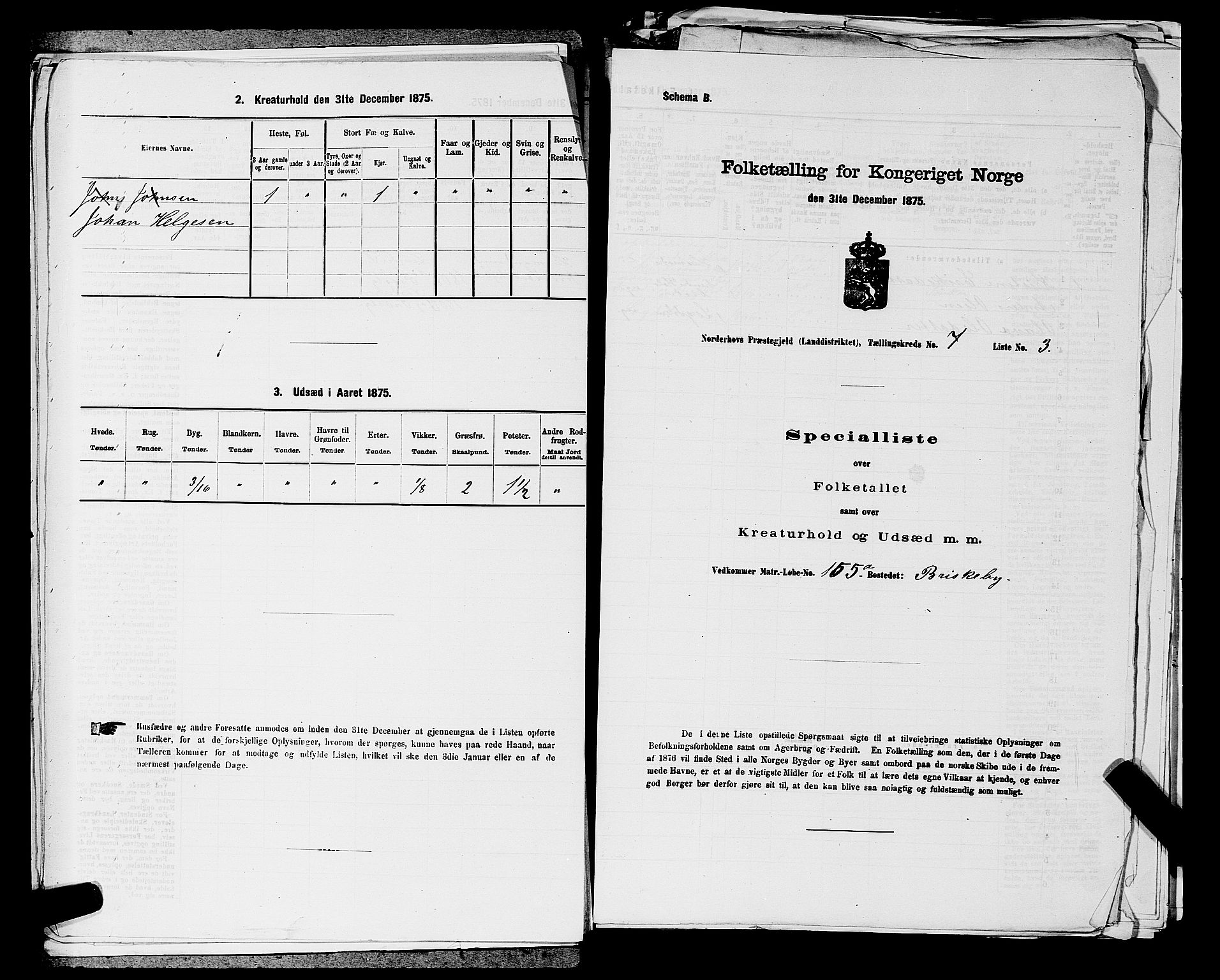 SAKO, 1875 census for 0613L Norderhov/Norderhov, Haug og Lunder, 1875, p. 1490