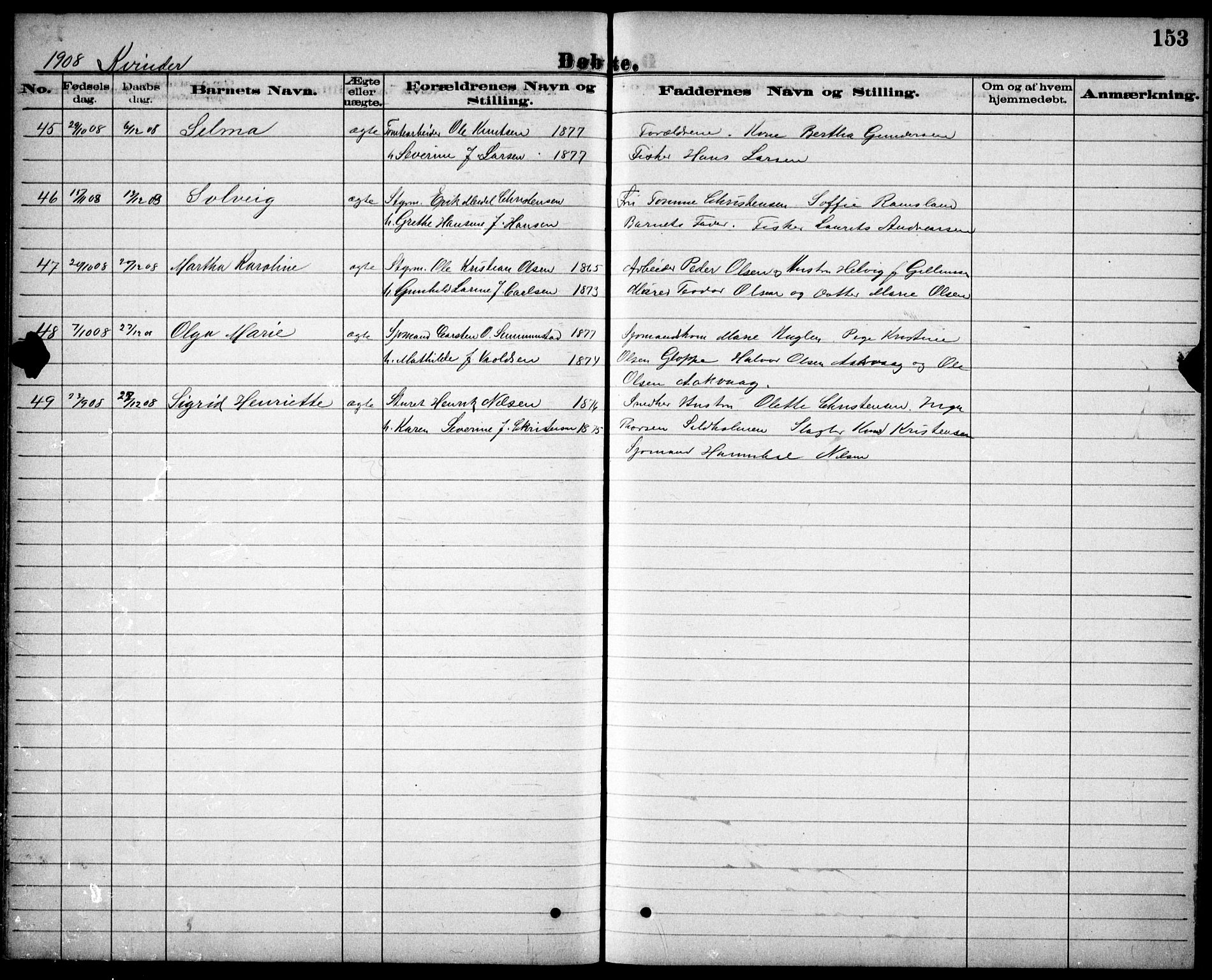 Risør sokneprestkontor, AV/SAK-1111-0035/F/Fb/L0007: Parish register (copy) no. B 7, 1885-1908, p. 153