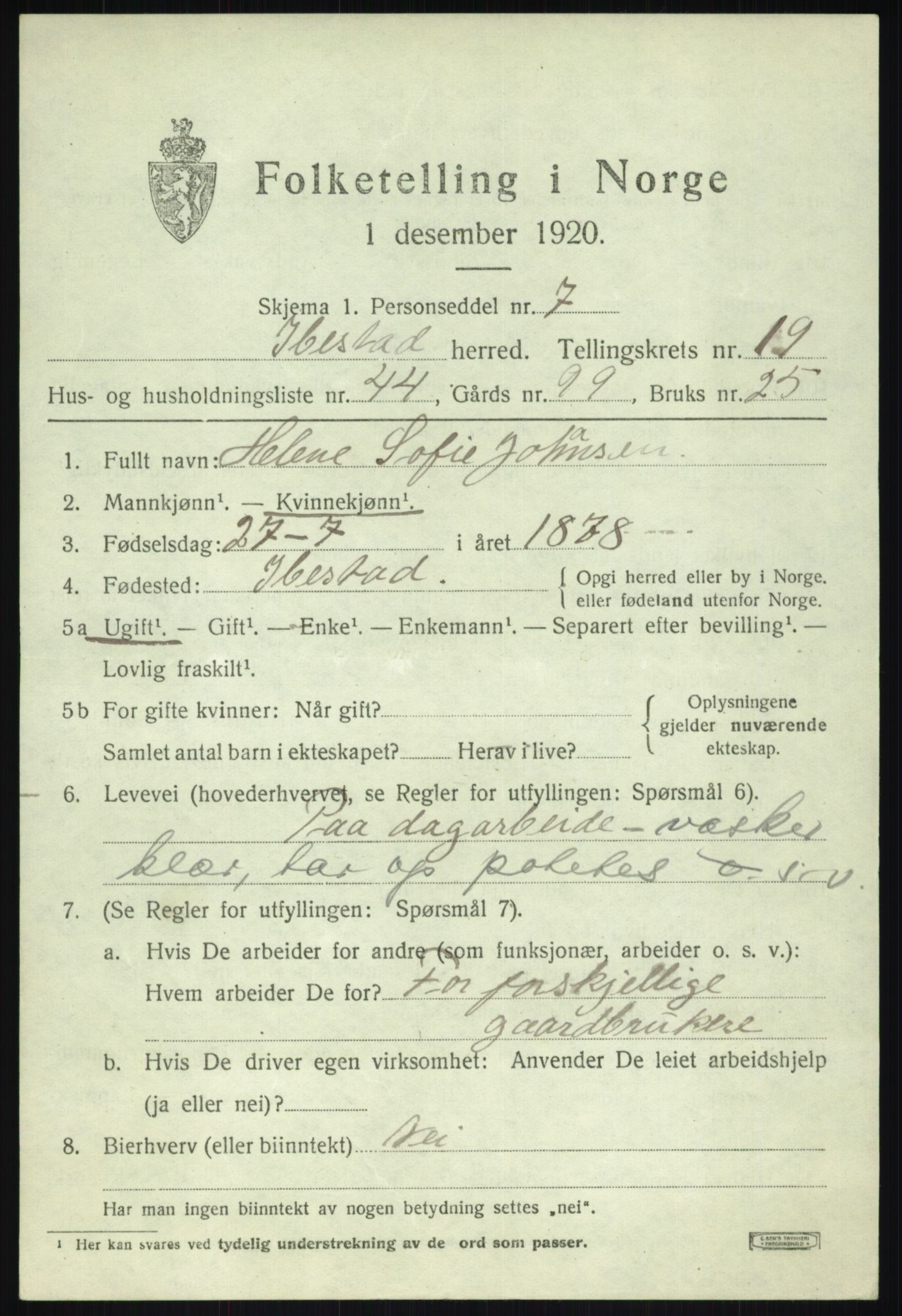 SATØ, 1920 census for Ibestad, 1920, p. 11255