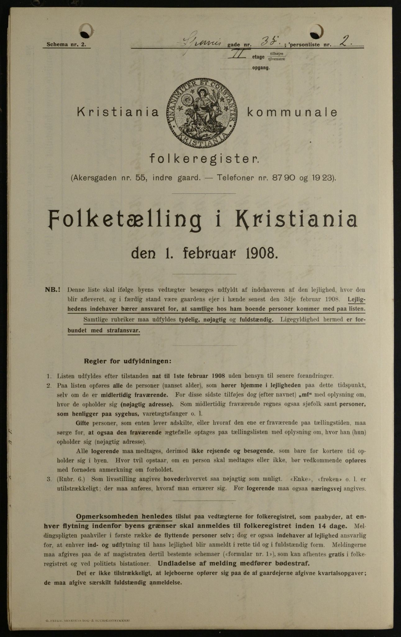 OBA, Municipal Census 1908 for Kristiania, 1908, p. 90547