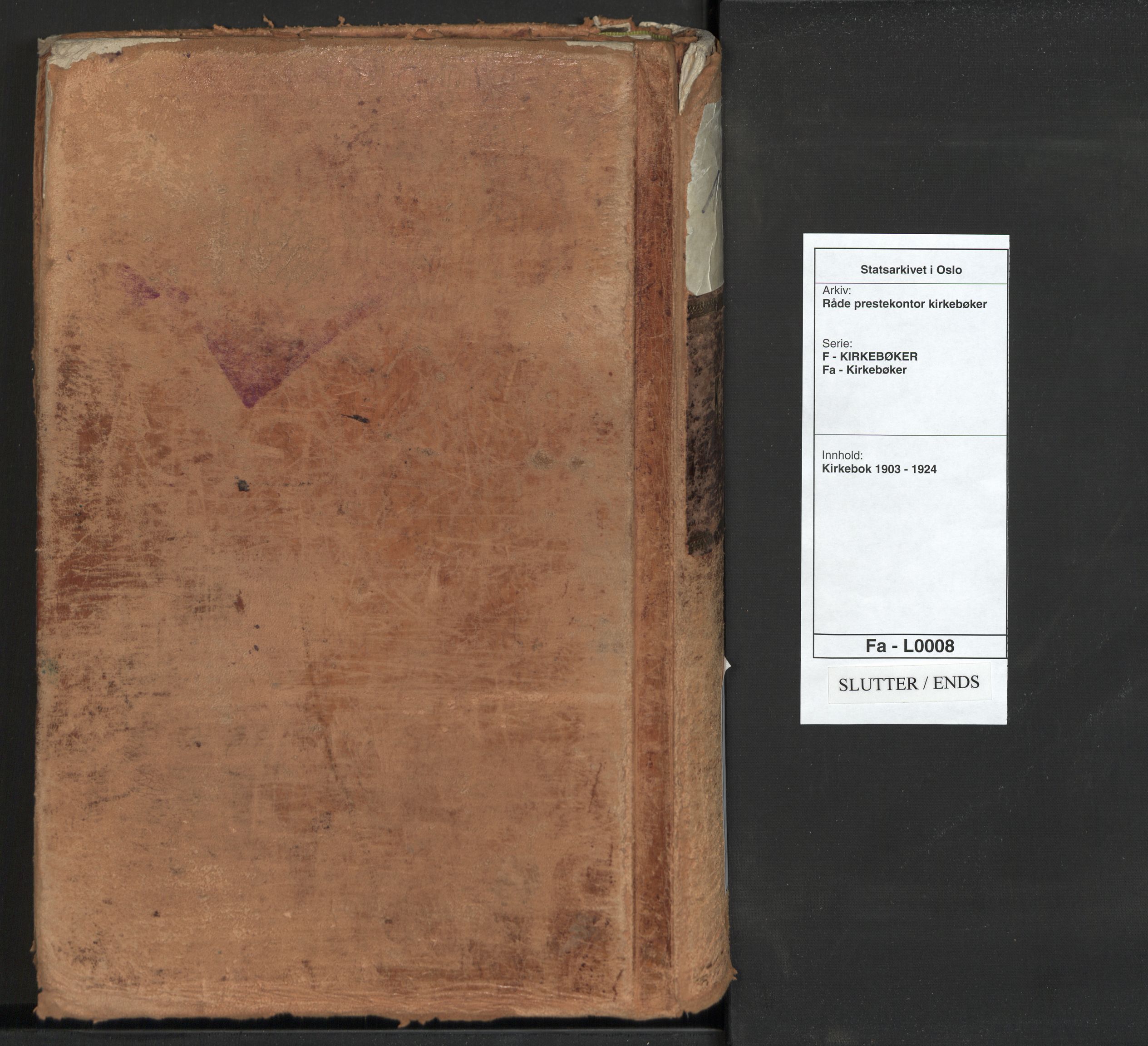 Råde prestekontor kirkebøker, SAO/A-2009/F/Fa/L0008: Parish register (official) no. 8, 1903-1924
