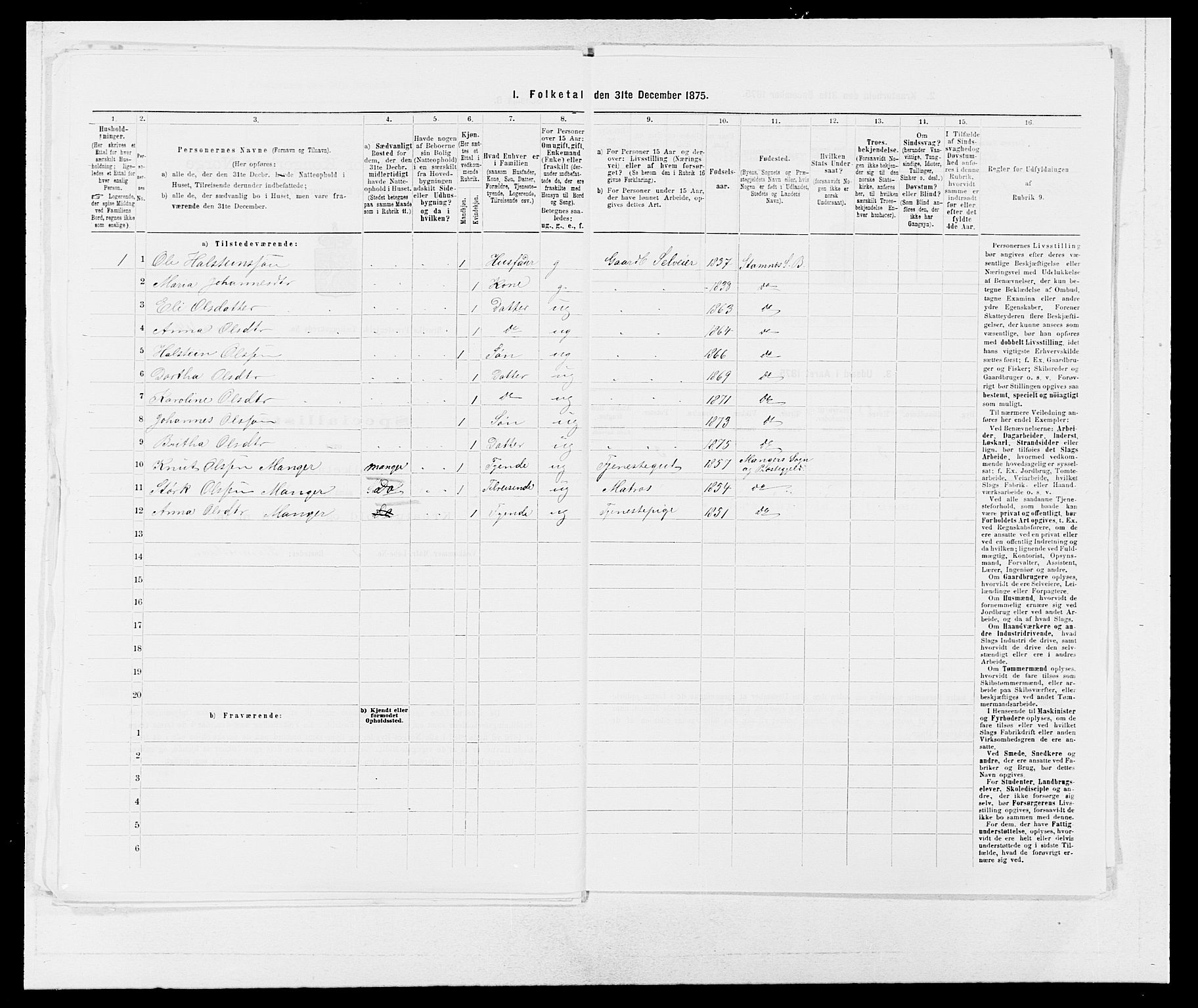 SAB, 1875 census for 1251P Bruvik, 1875, p. 578