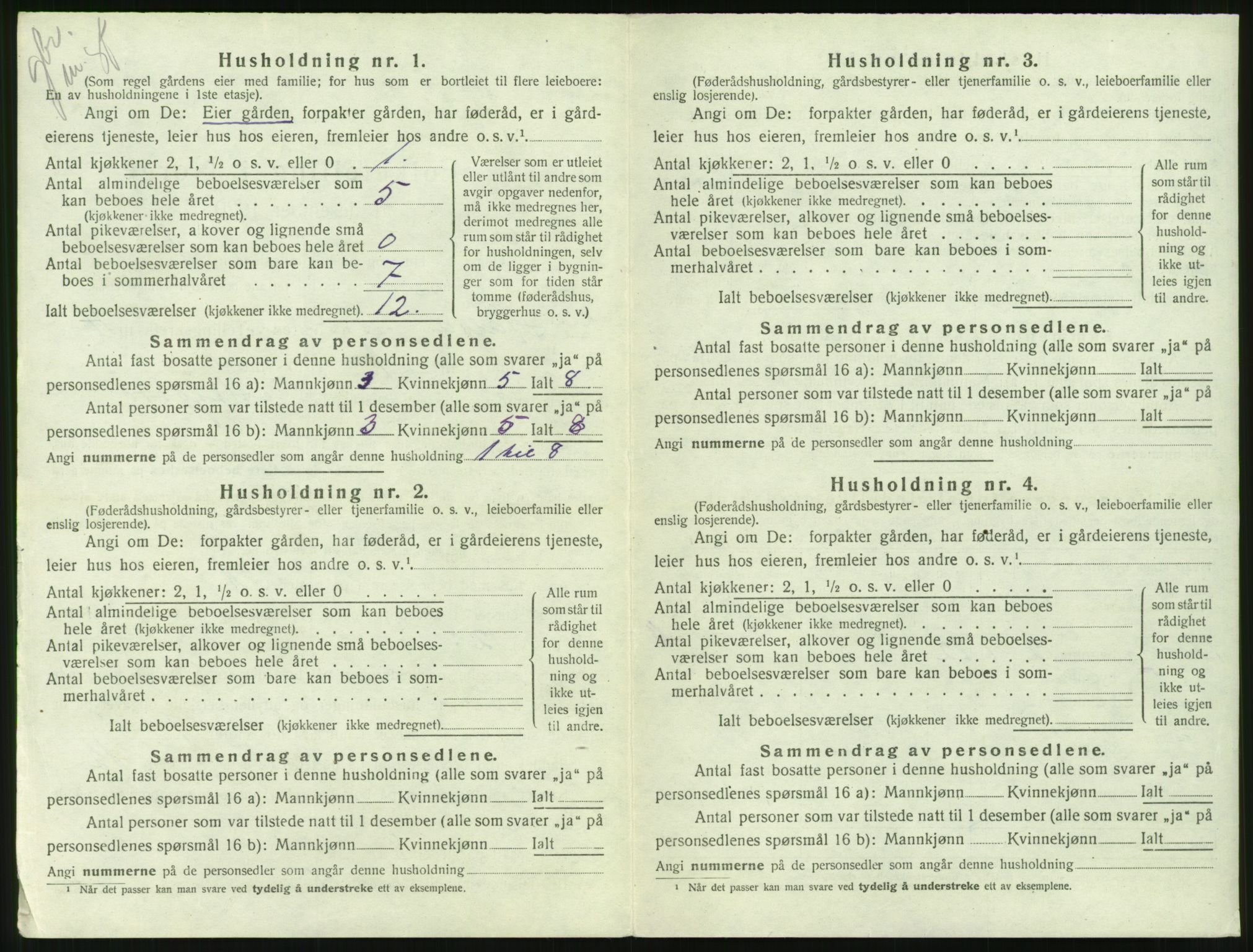 SAT, 1920 census for Halsa, 1920, p. 229