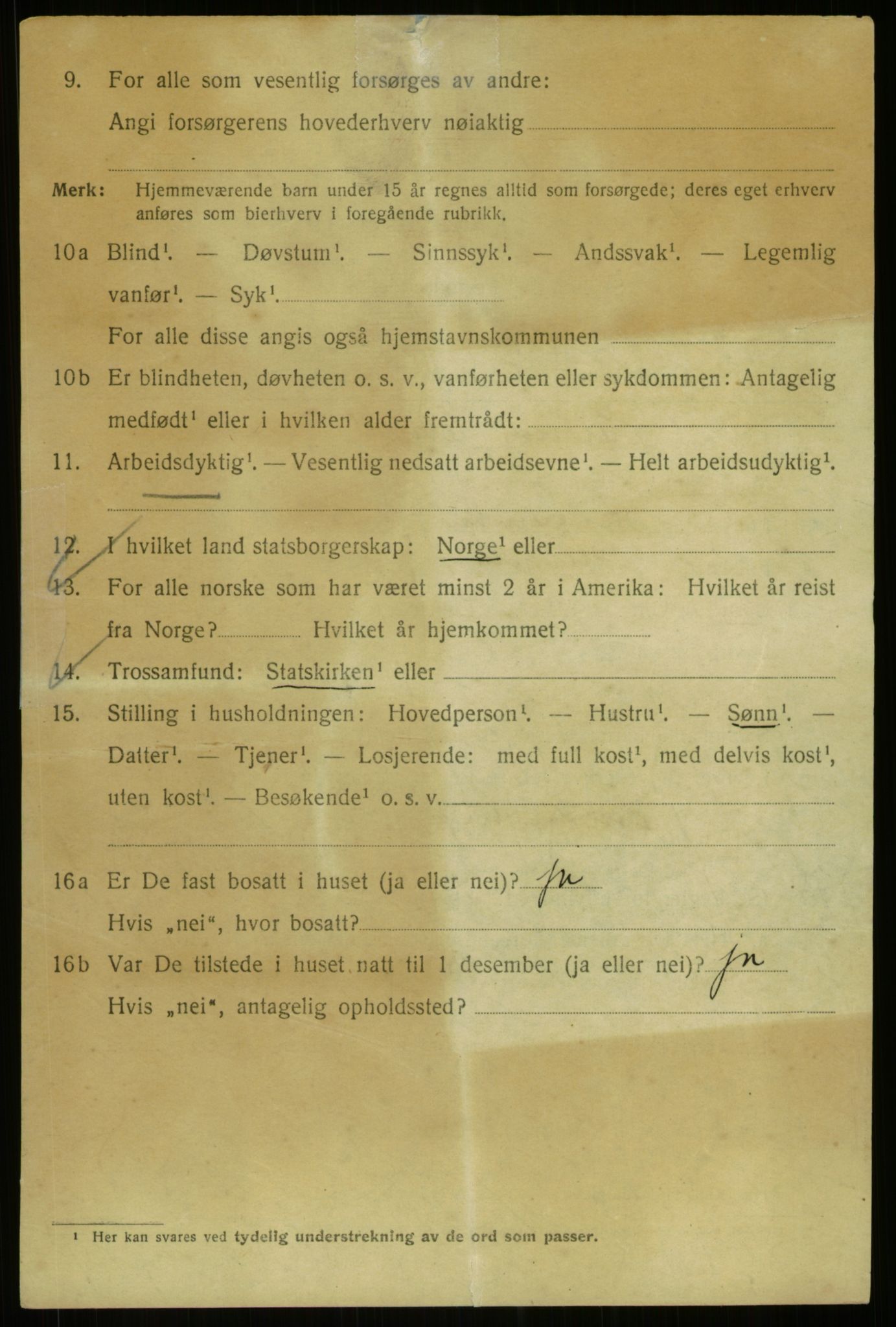 SAB, 1920 census for Bergen, 1920, p. 247402